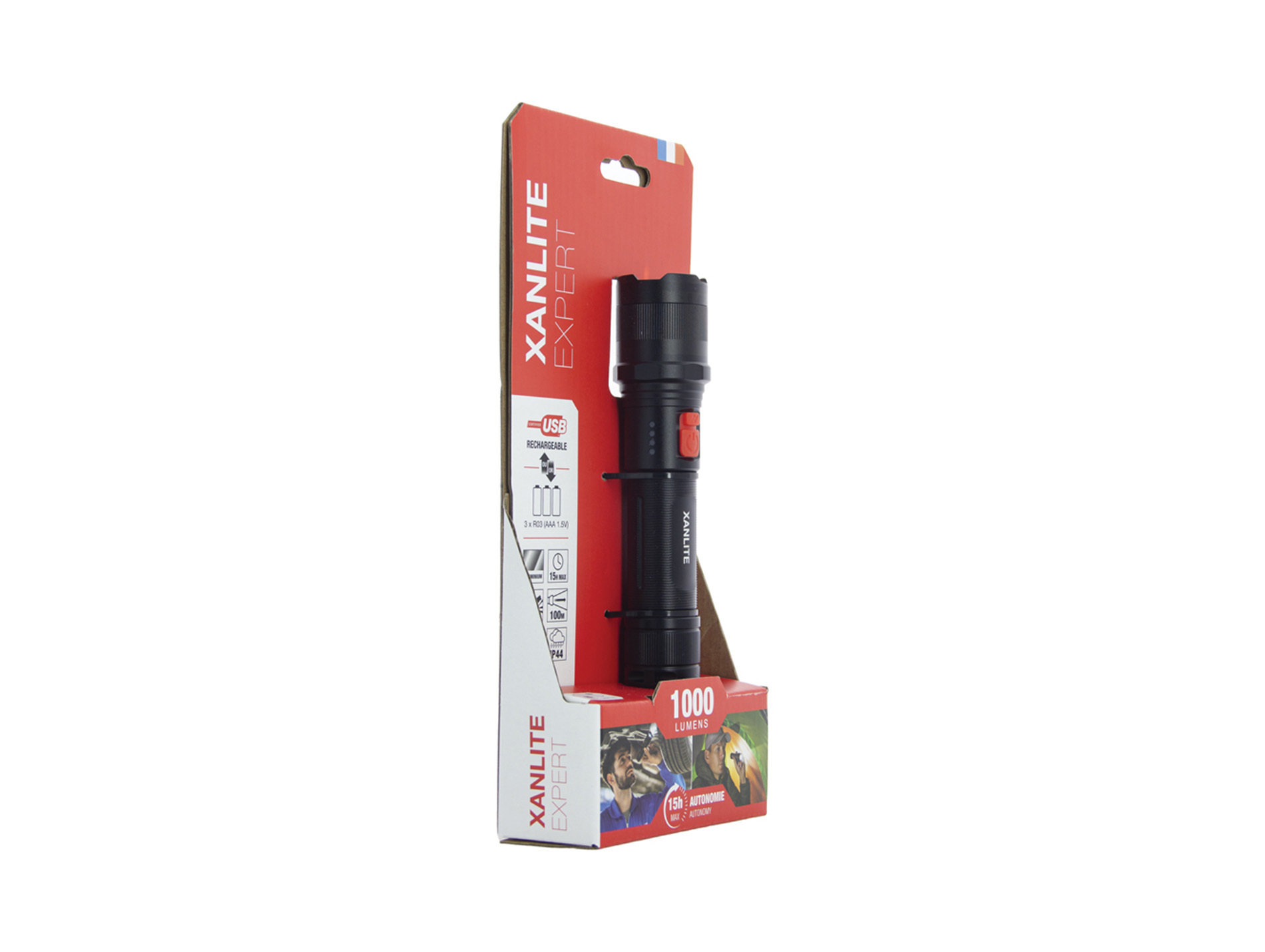 Lampe torche Led XANLITE rechargeable 1000lm