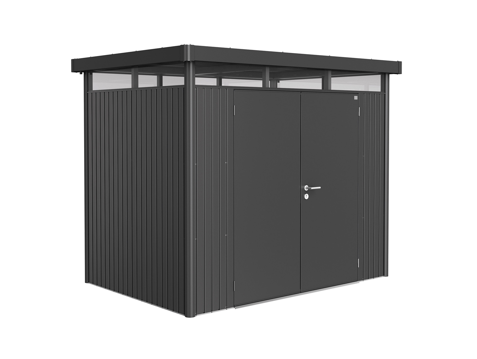 Abri jardin métal HighLineTH2 5,36m² gris foncé 2 portes