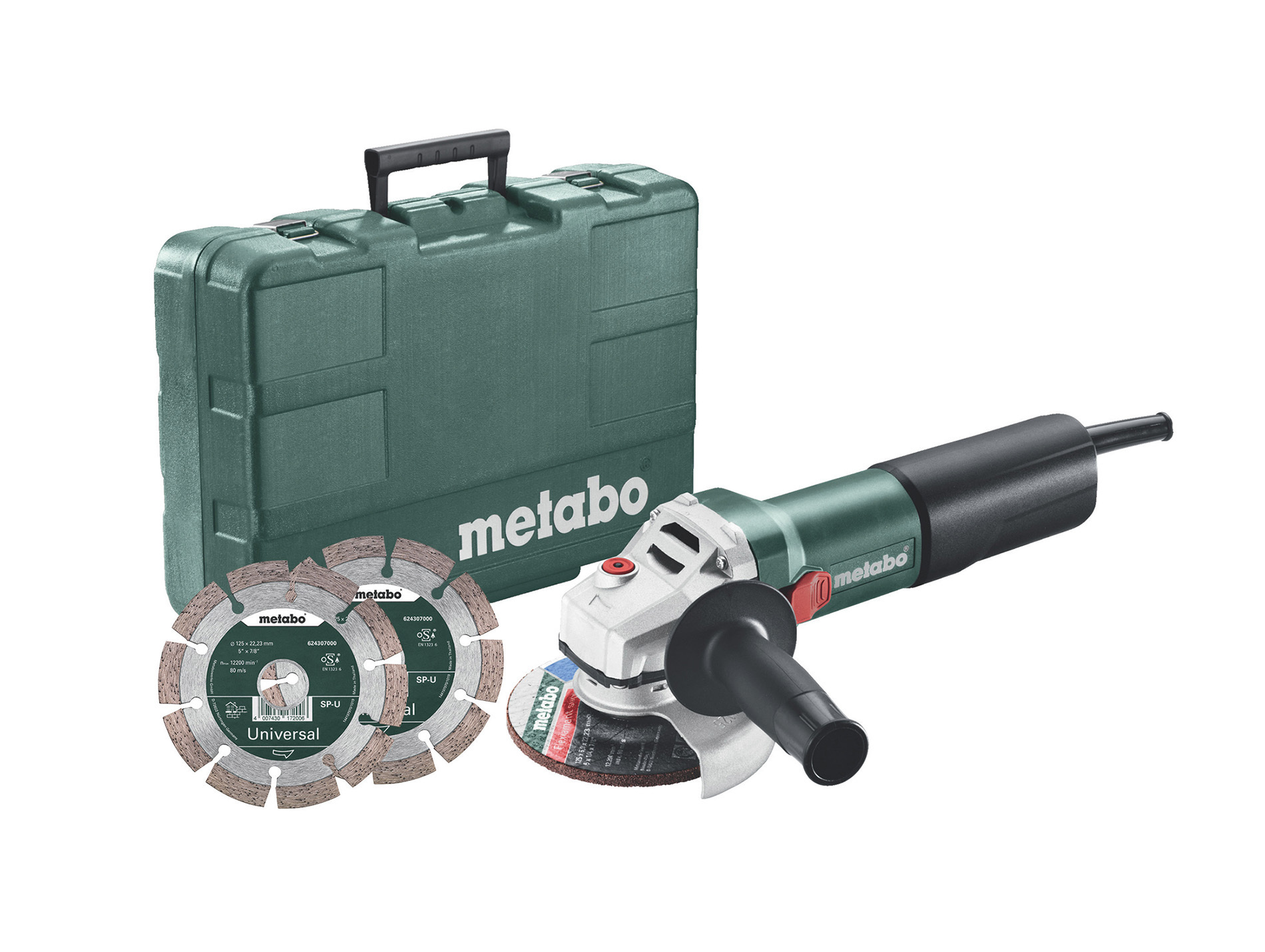 Meuleuse 125mm 1100W METABO + 2 disques