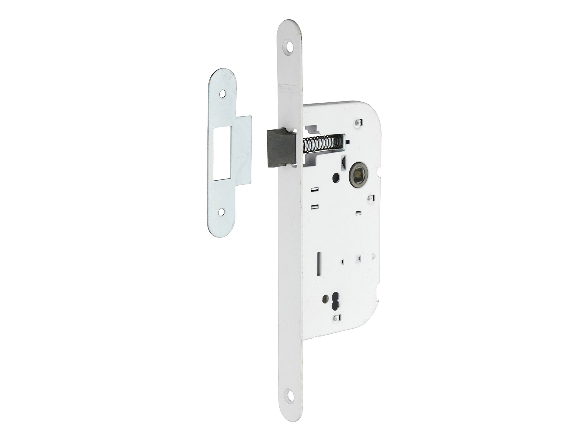Serrure THIRARD à encastrer axe 50mm bec-de-cane blanc