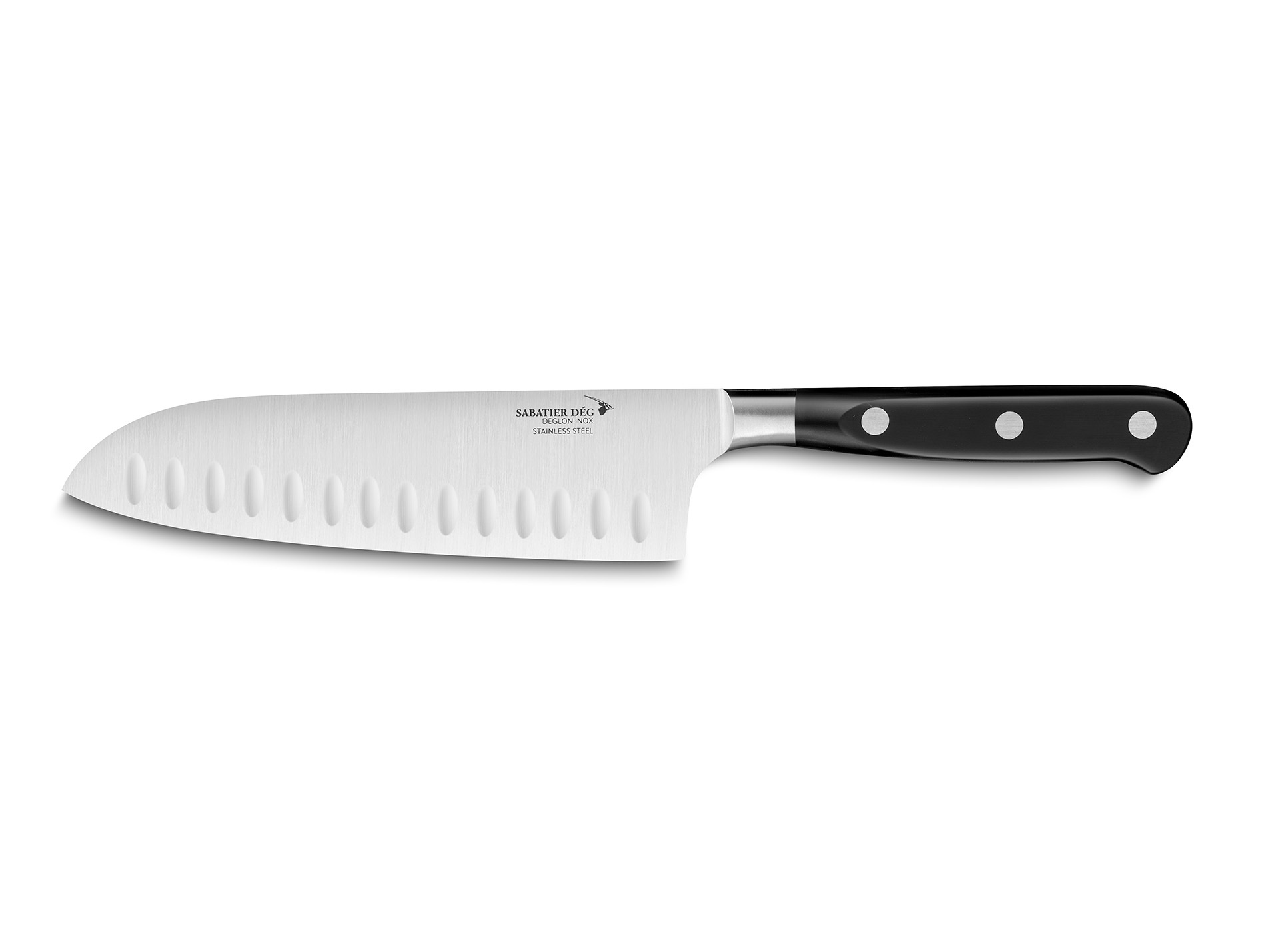 Couteau alvéolé Santoku Sabatier Deg DEGLON L.18cm