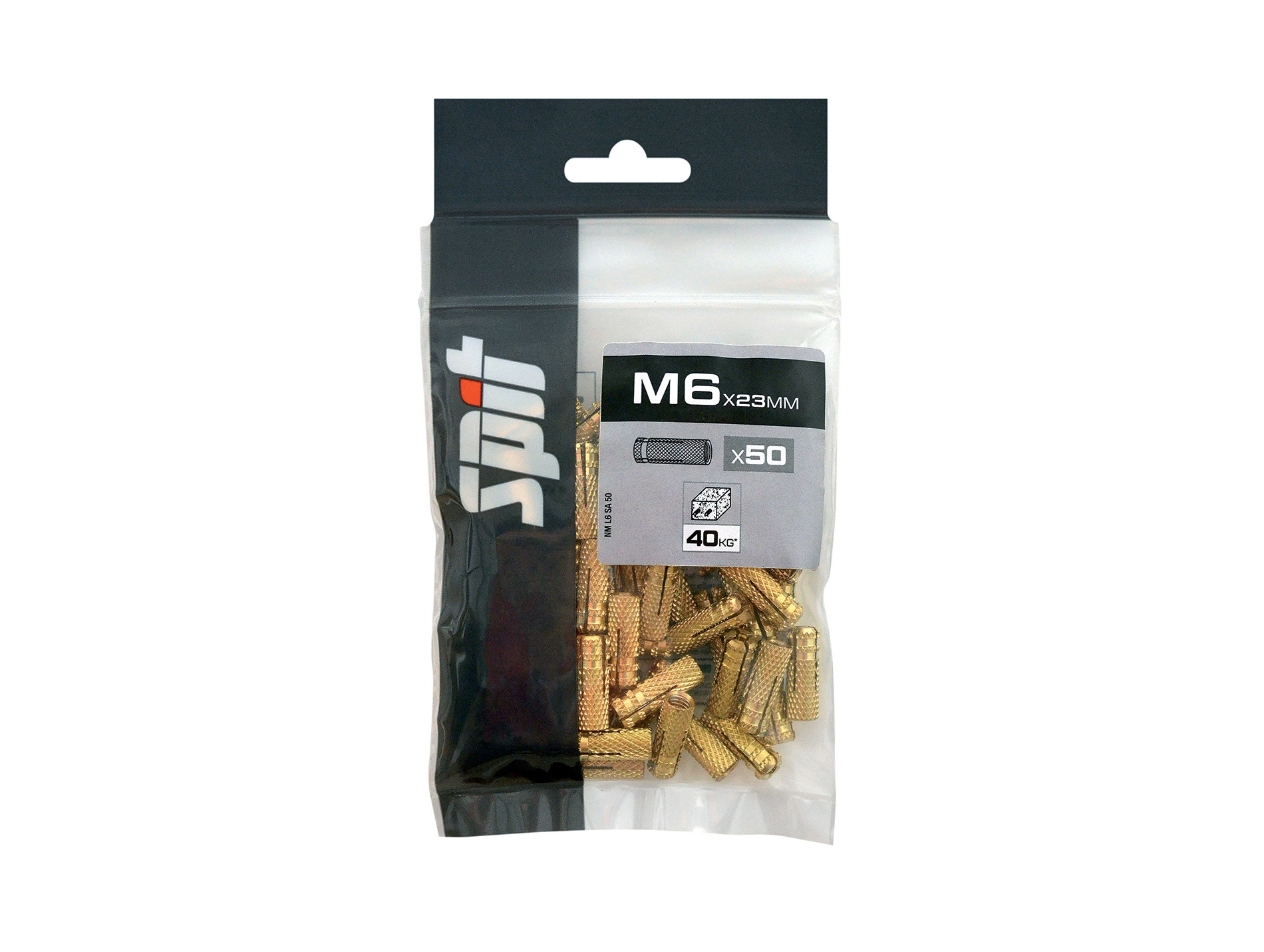 Chevilles laiton M6 SPIT Ø8mm L.20mm x50