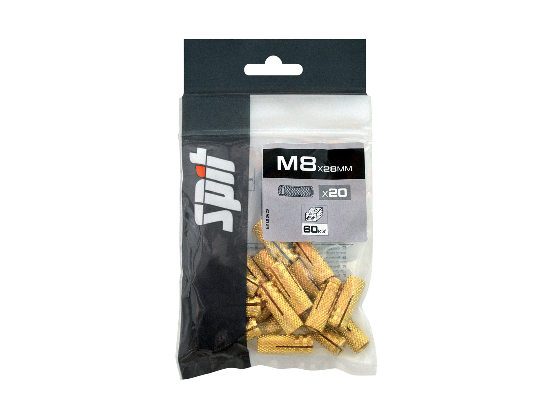 Chevilles en laiton SPIT Ø8mm L.28mm x20