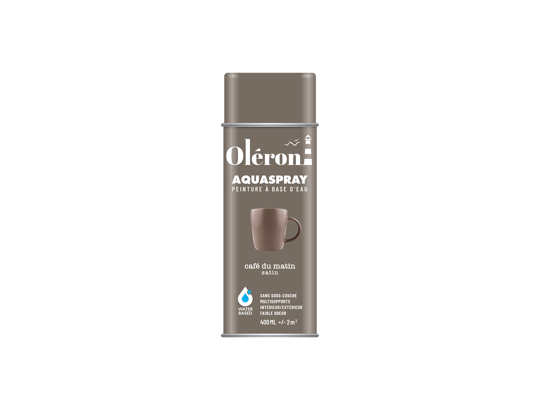 Peinture de décoration aérosol SOPPEC Aquaspray Café satin 400ml