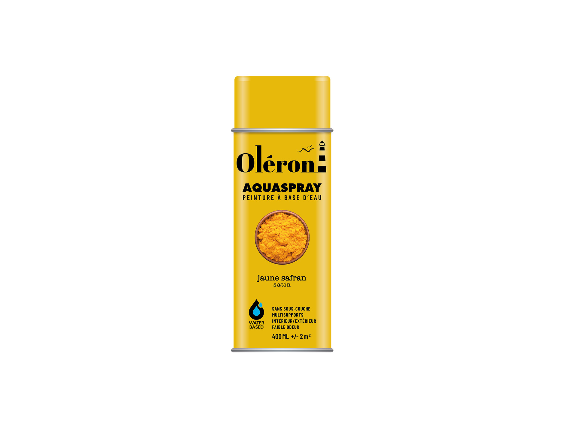 Peinture de décoration aérosol SOPPEC Aquaspray Jaune safran 400ml