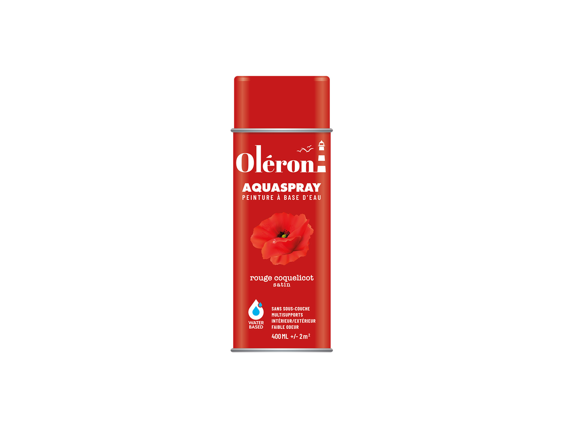 Peinture de décoration aérosol SOPPEC Aquaspray Rouge 400ml