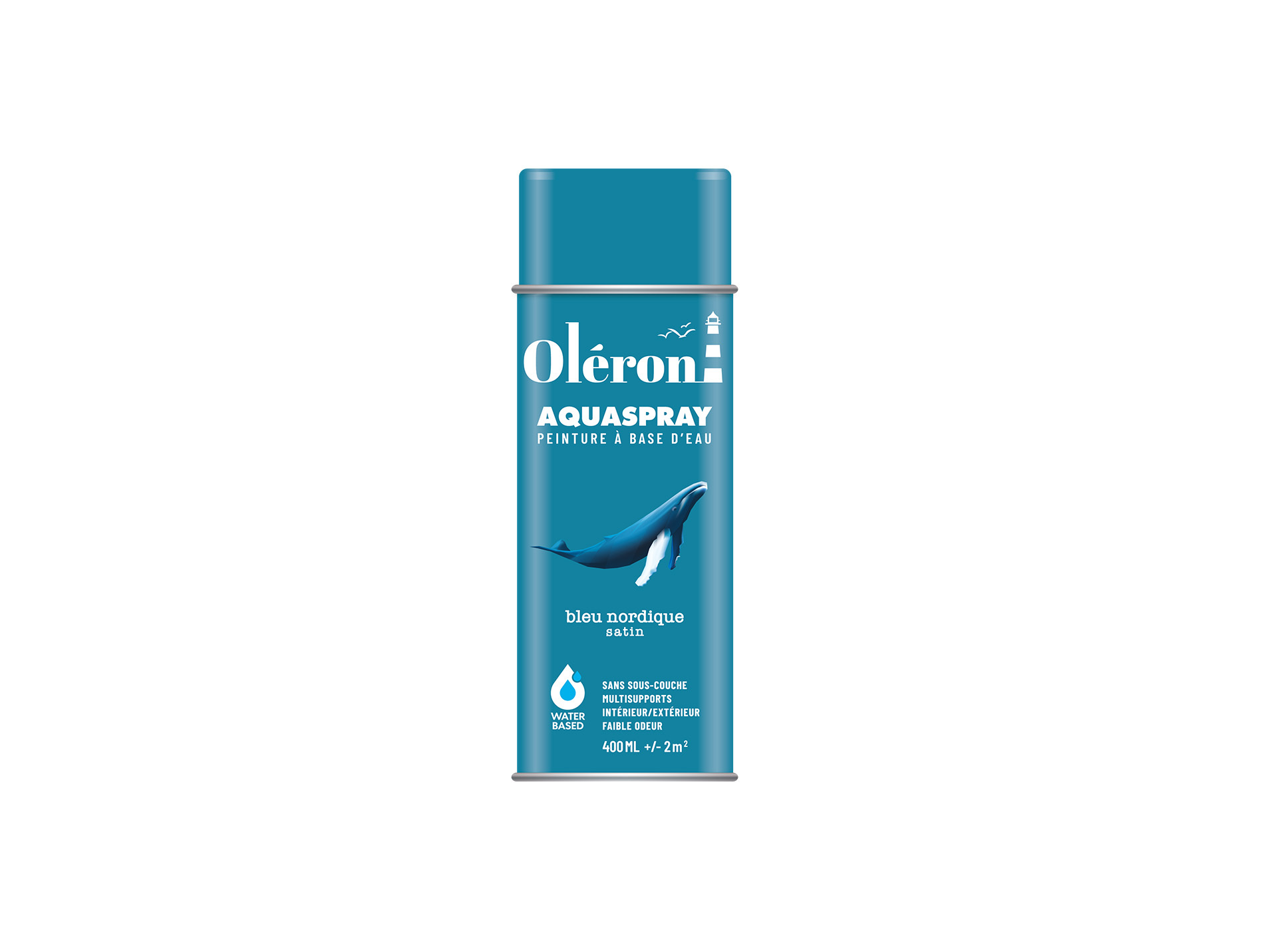 Peinture de décoration aérosol SOPPEC Aquaspray Bleu Nordique 400ml