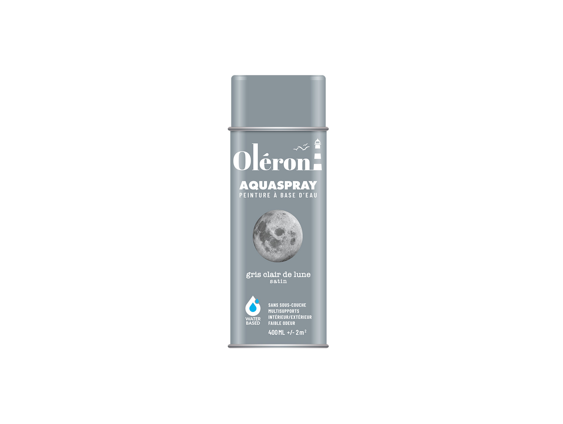 Peinture de décoration aérosol SOPPEC Aquaspray Gris clair 400ml