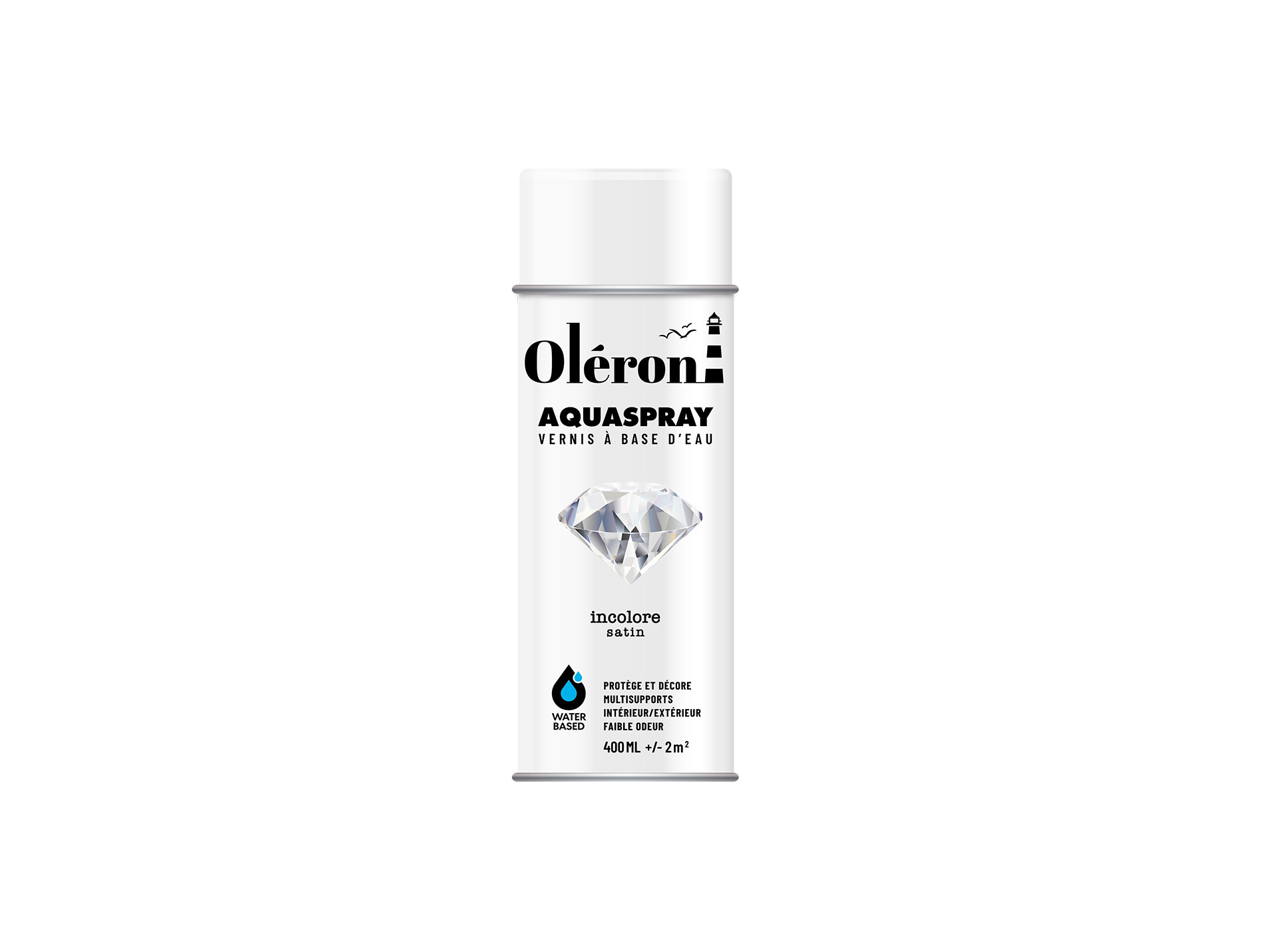 Peinture de décoration aérosol SOPPEC Aquaspray Vernis satin 400ml