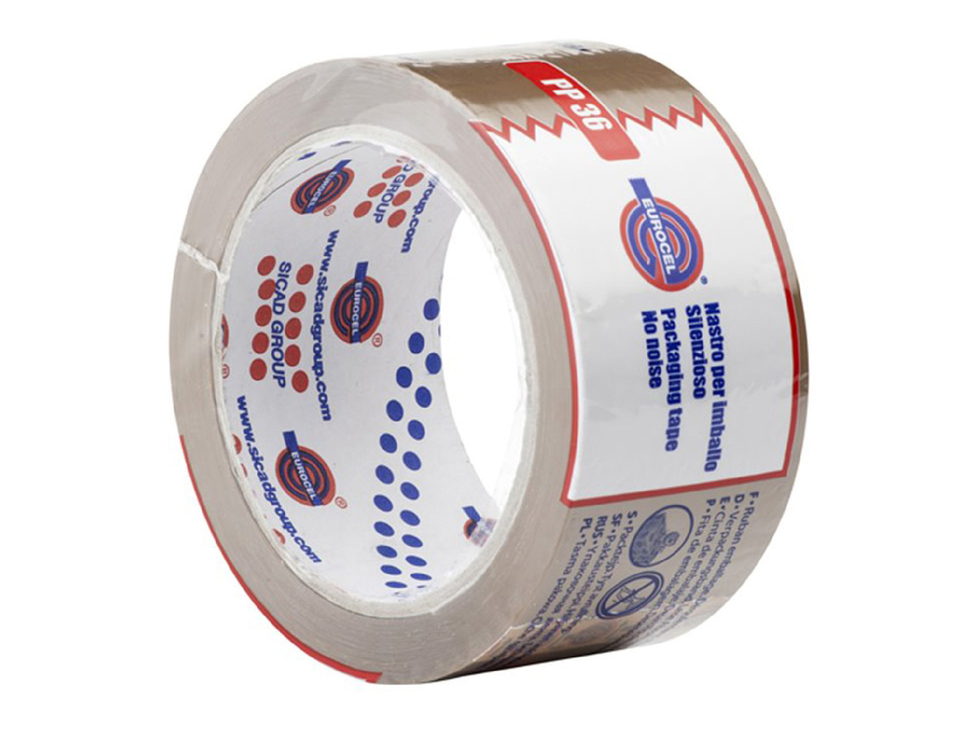Adhésif pour emballage EUROC transparent l.50mm x L.66m