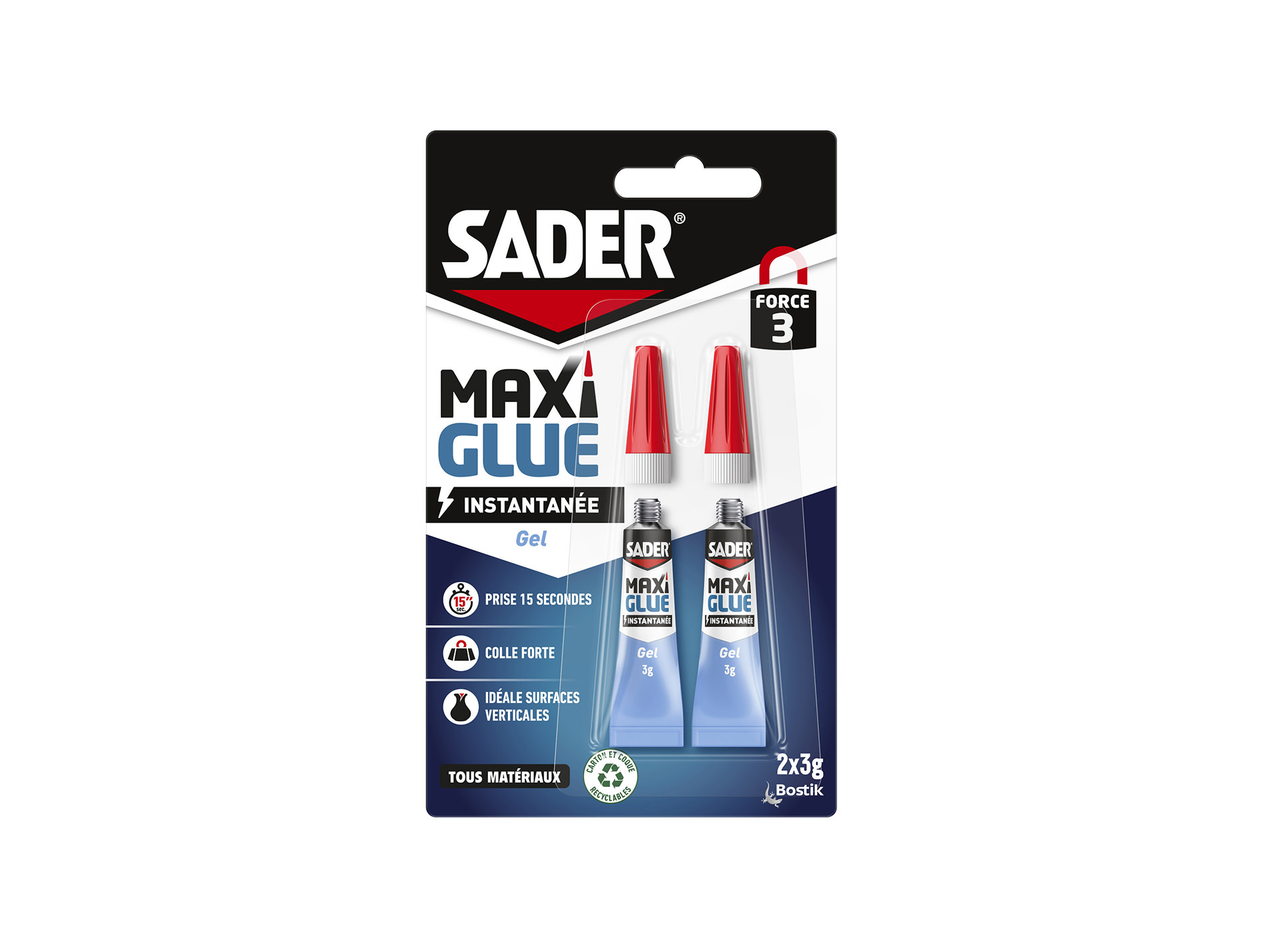 Maxiglue universelle SADER Gel 2x3g