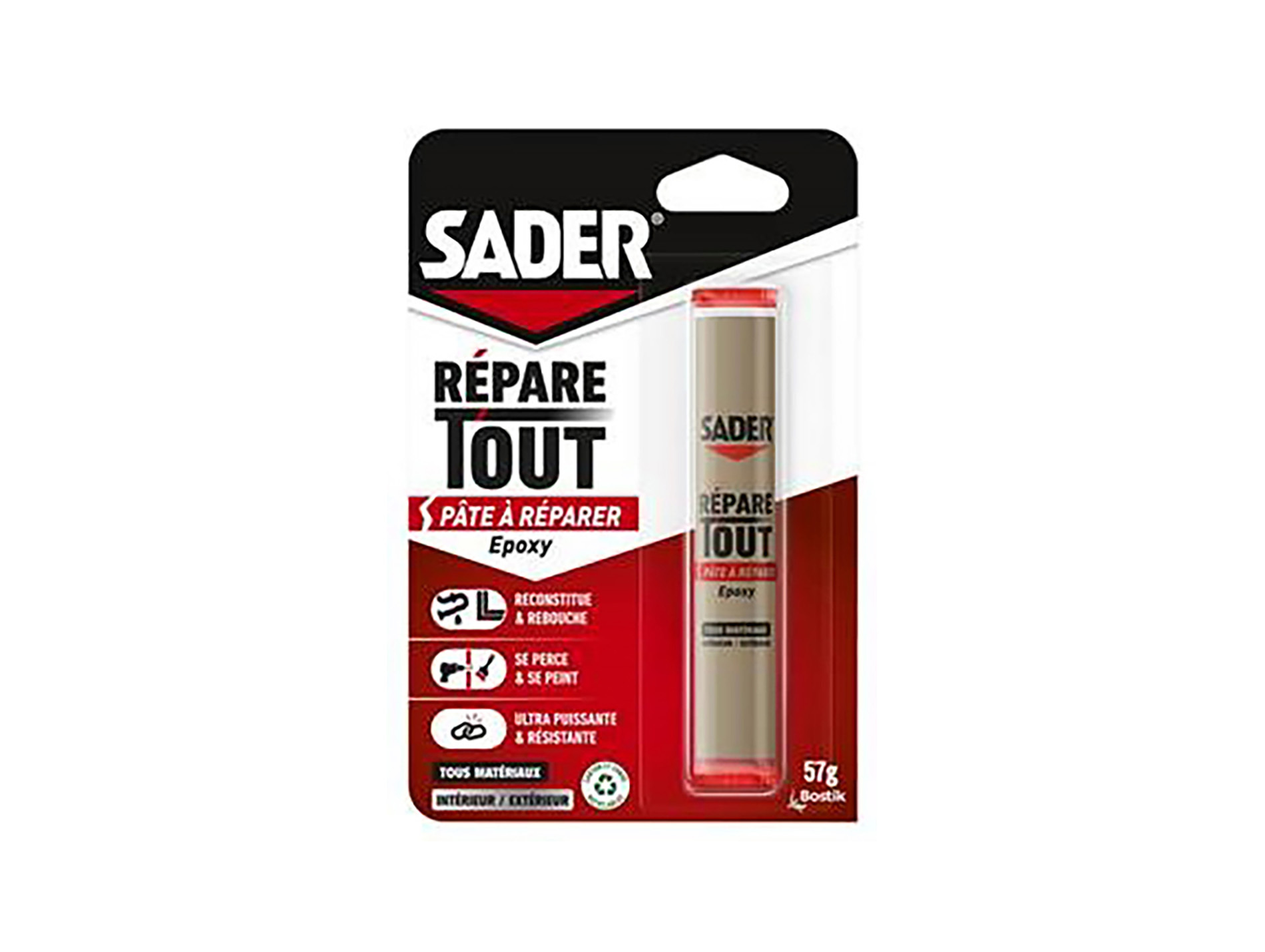 Colle répare tout epoxy SADER 57g