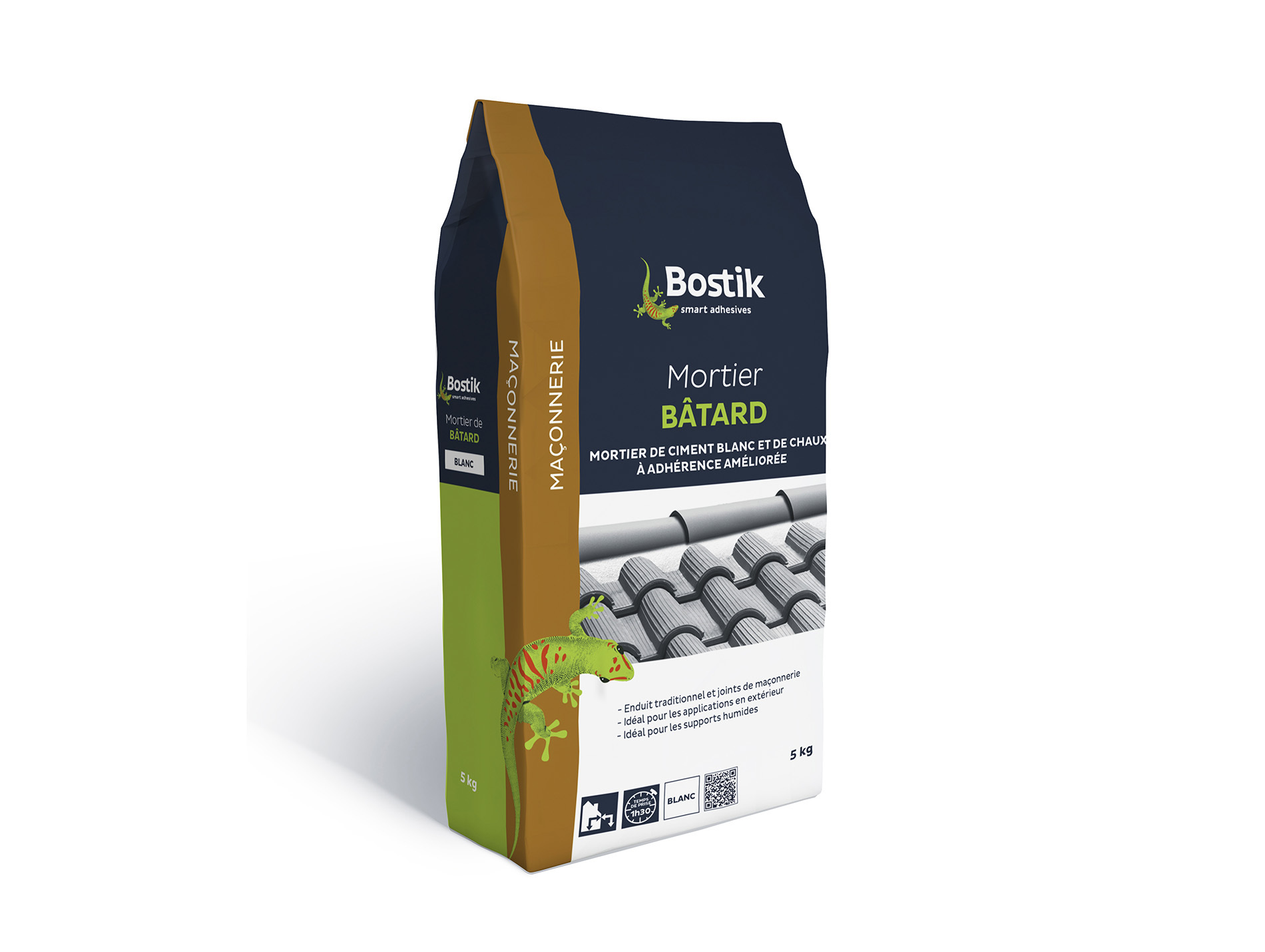 Mortier blanc bâtard en poudre BOSTIK 5kg