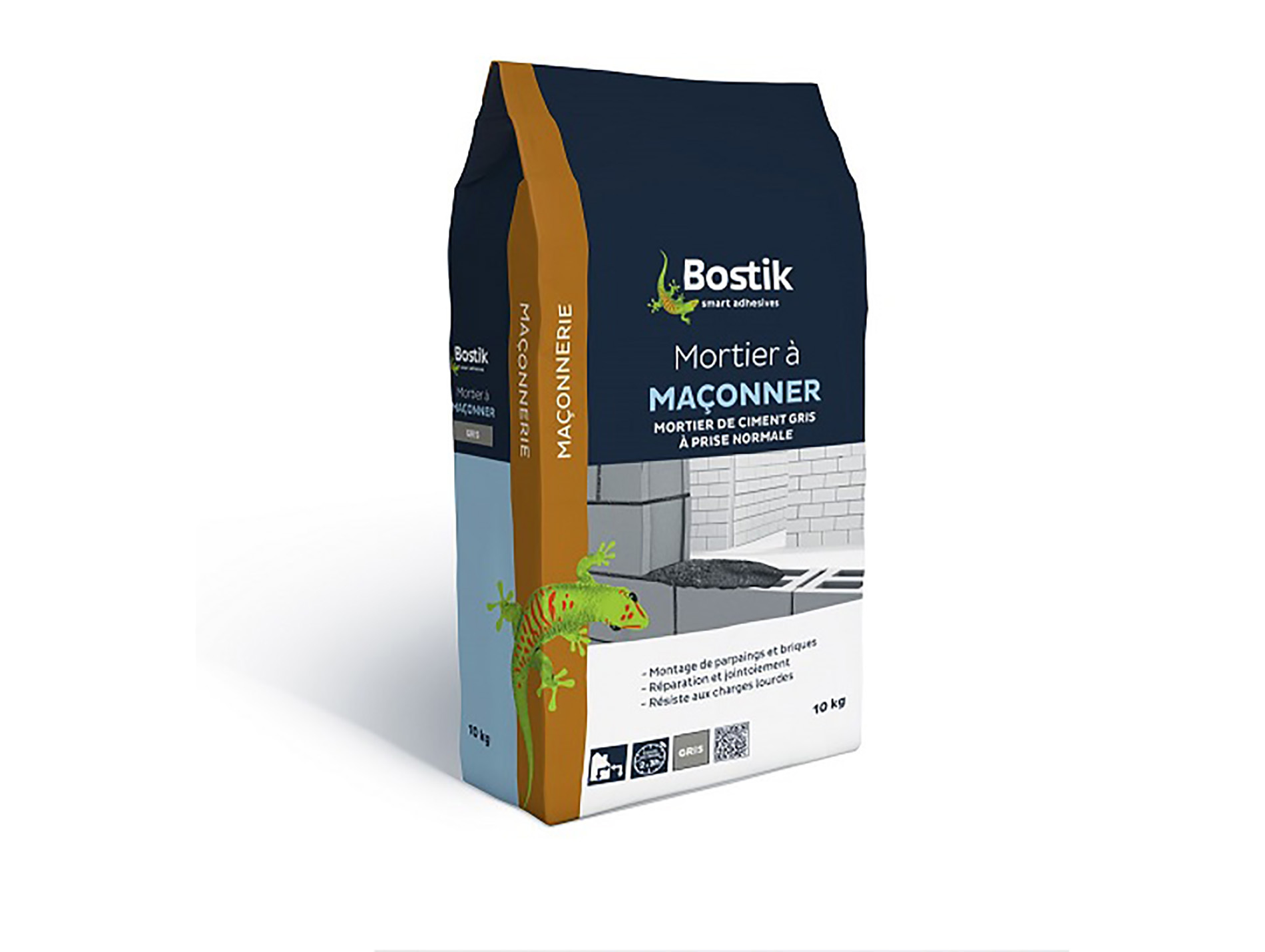 Mortier gris à maçonner BOSTIK 10kg