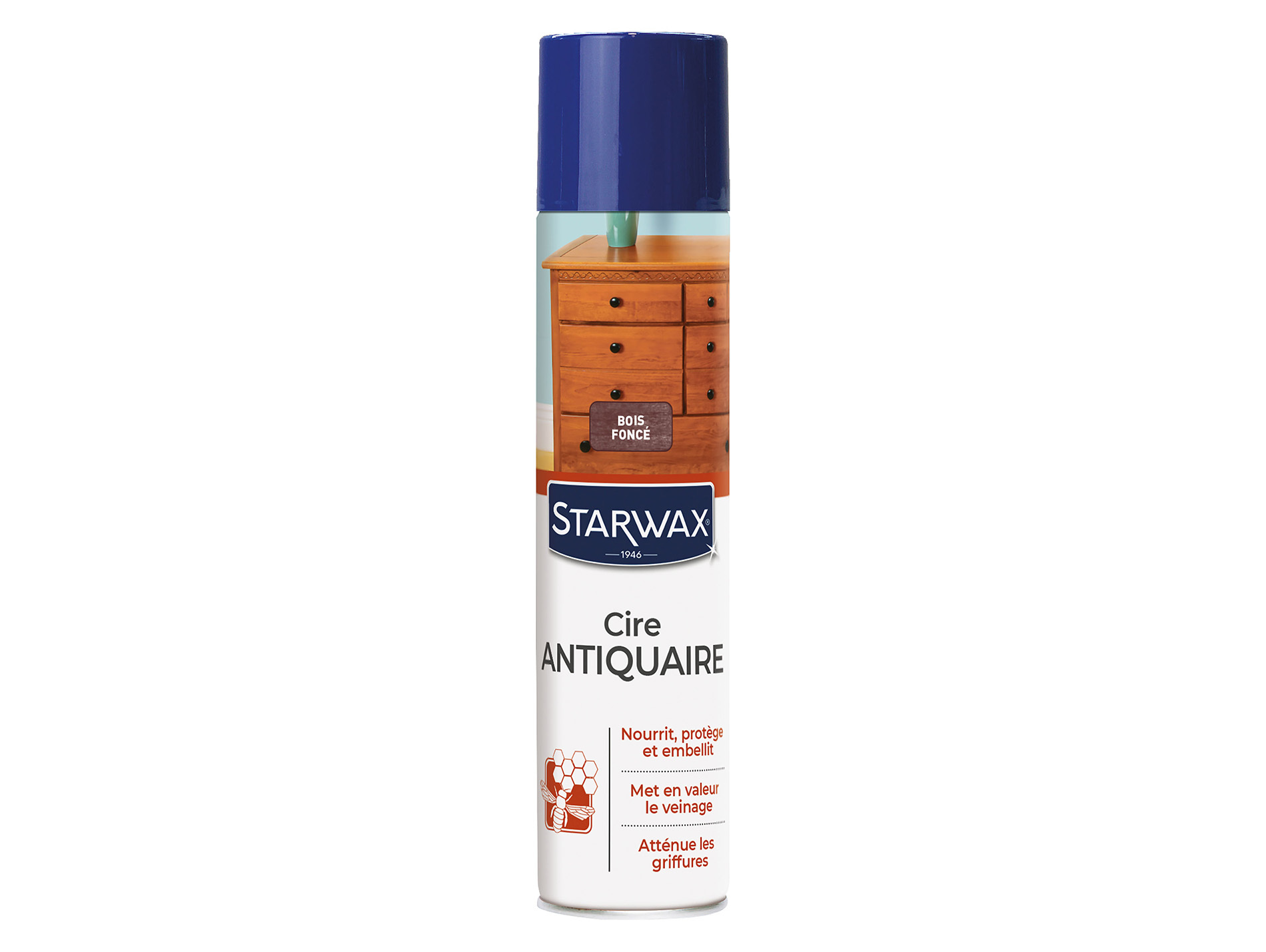 Cire antiquaire STARWAX bois foncé aérosol 300ml
