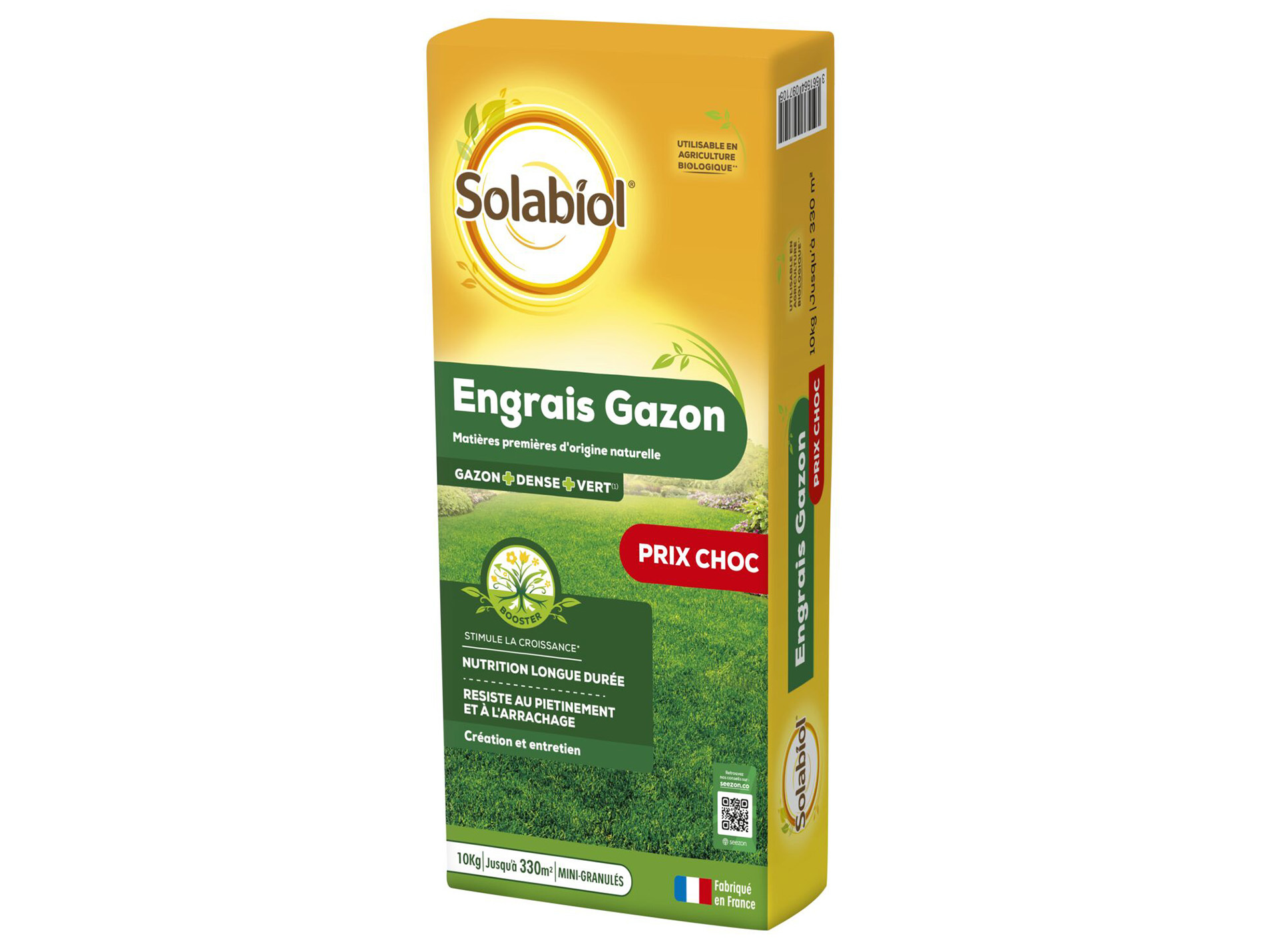 Engrais gazon SOLBIOL Longue durée 10kg