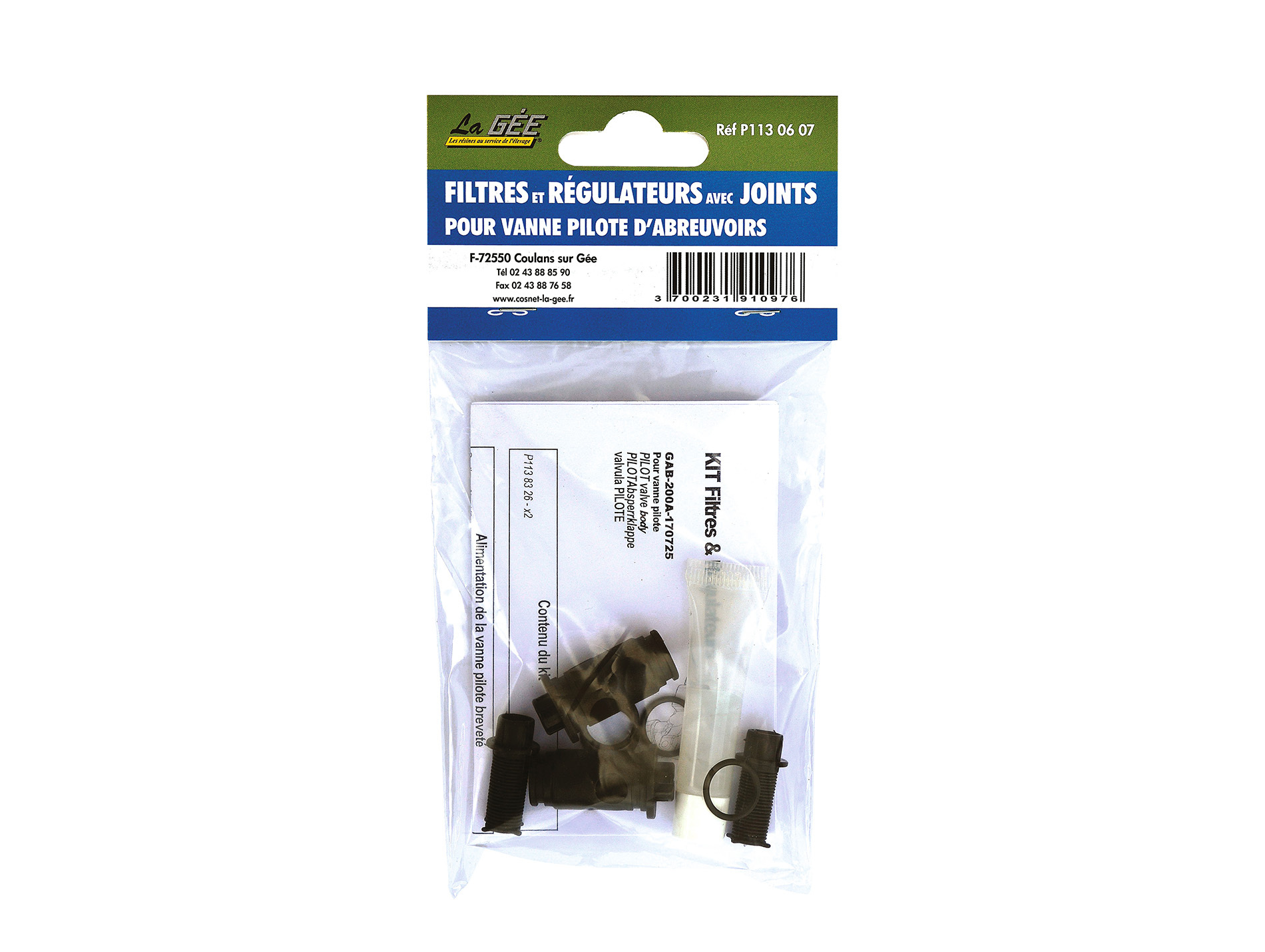 Kit LA GEE filtre + régulateur débit de vanne