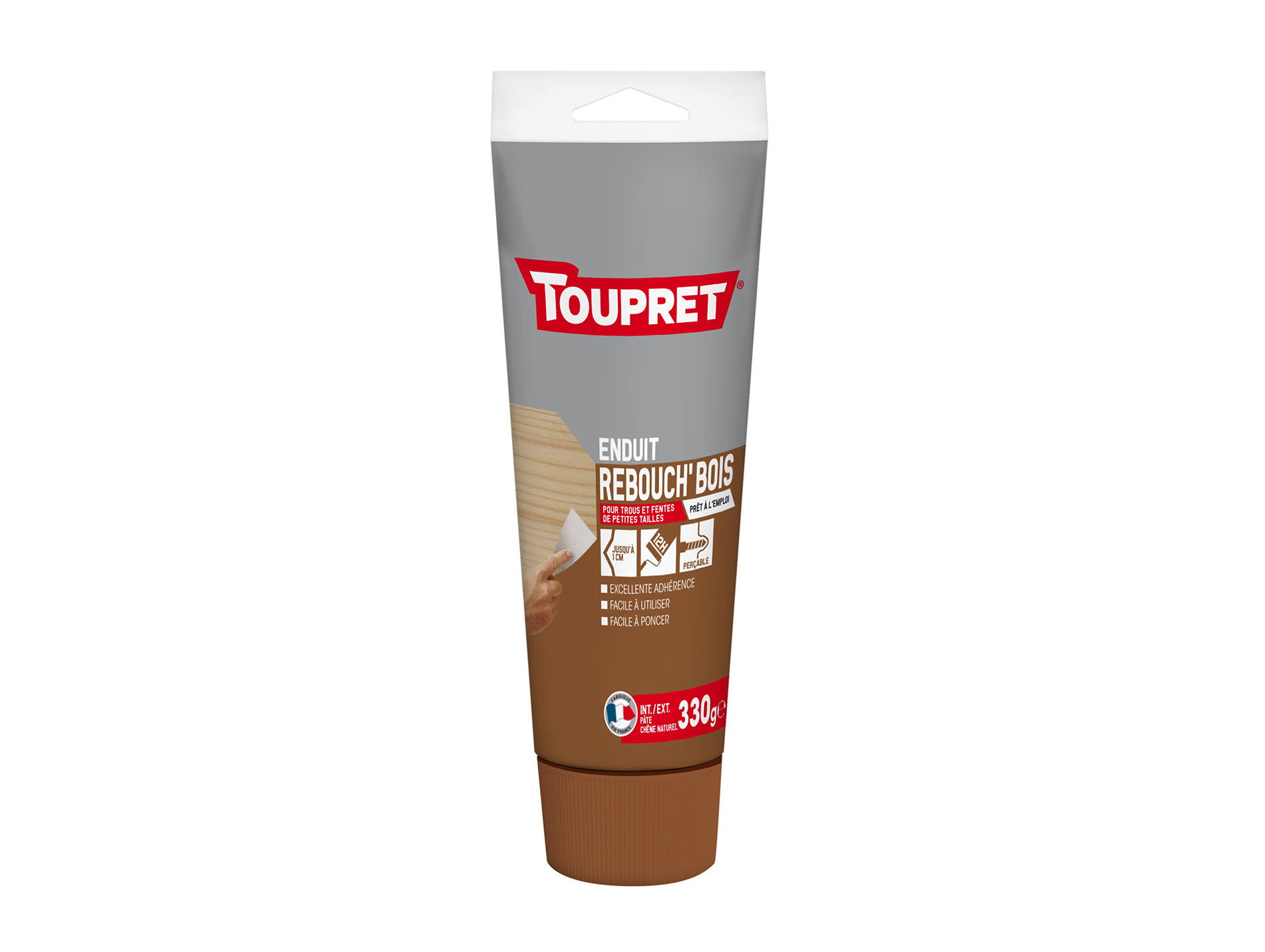 Enduit de rebouchage pour bois TOUPRET en pâte 330g