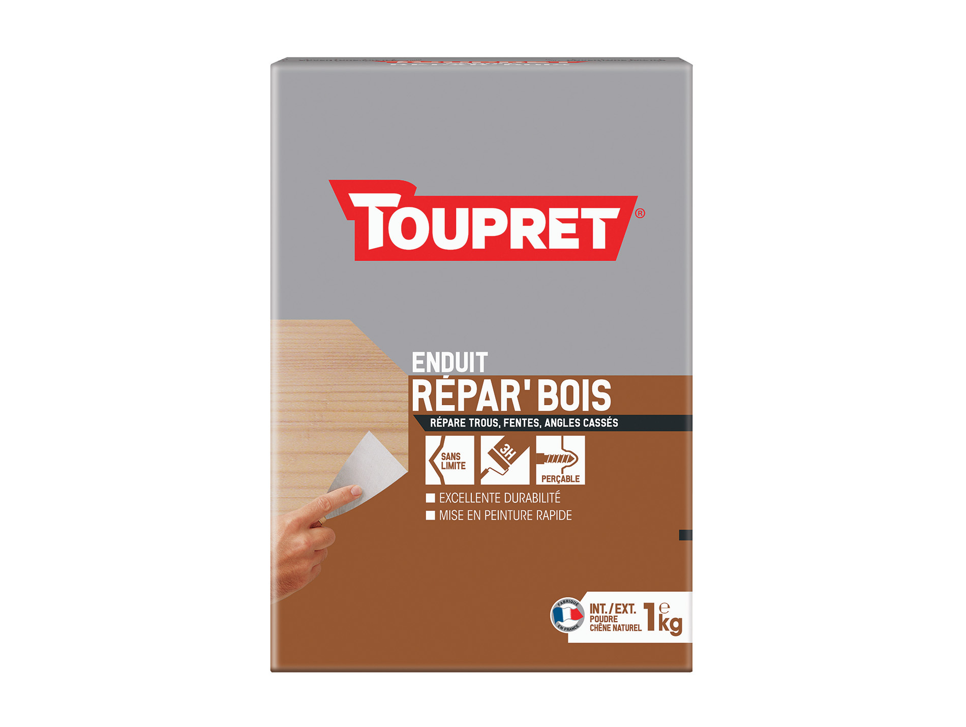 Enduit repar'bois TOUPRET en poudre 1kg