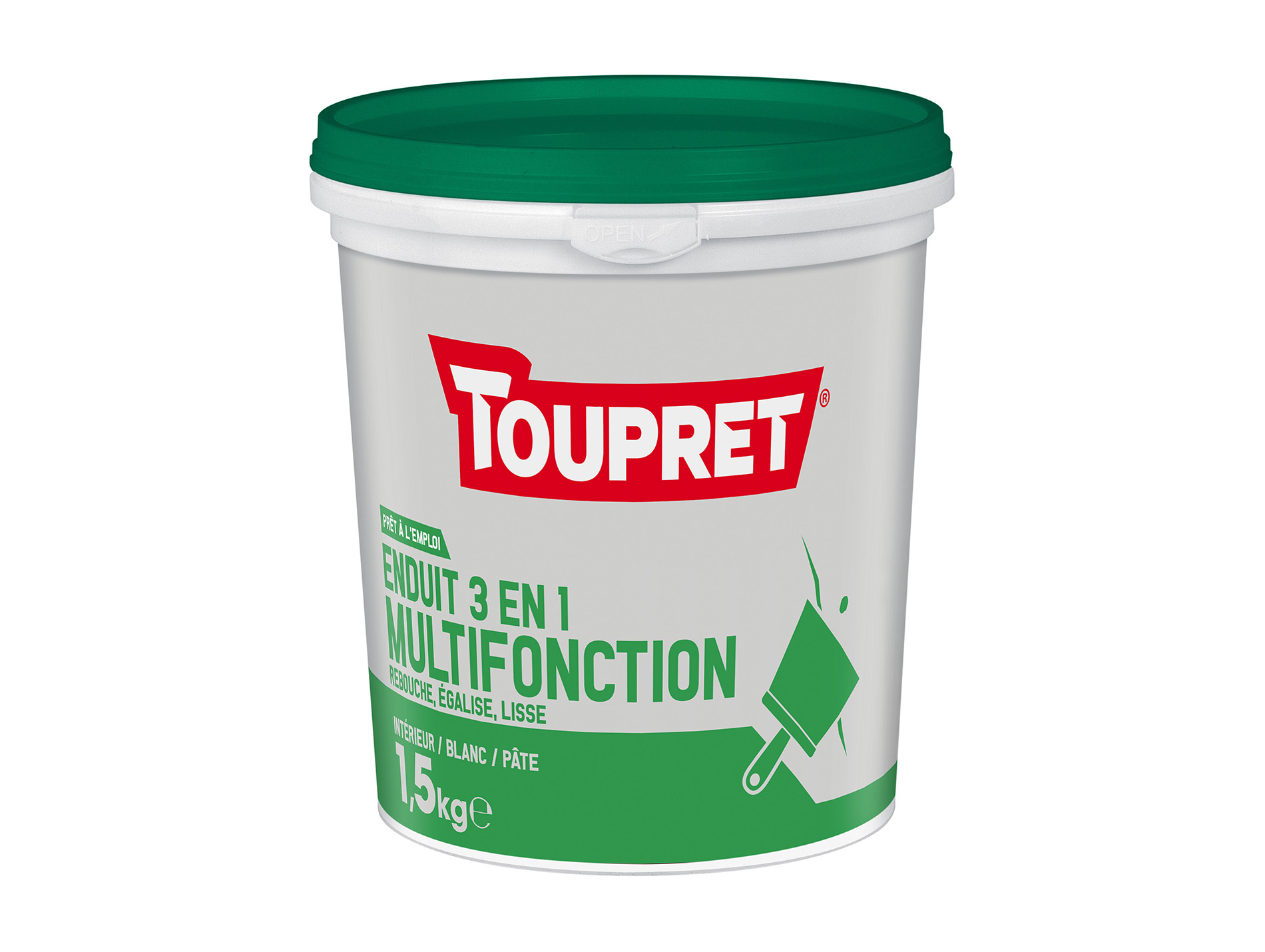 Enduit multifonction 3 en 1 TOUPRET en pâte 1,5kg