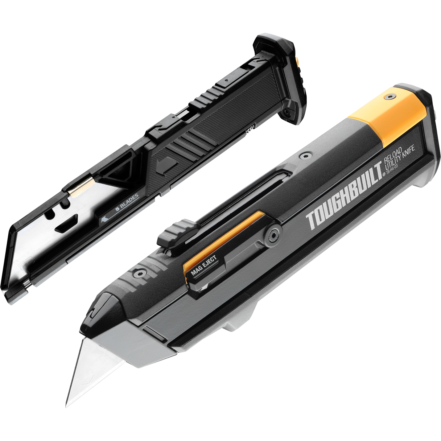 Cutter TOUGHBUILT avec double chargeur + 10 lames
