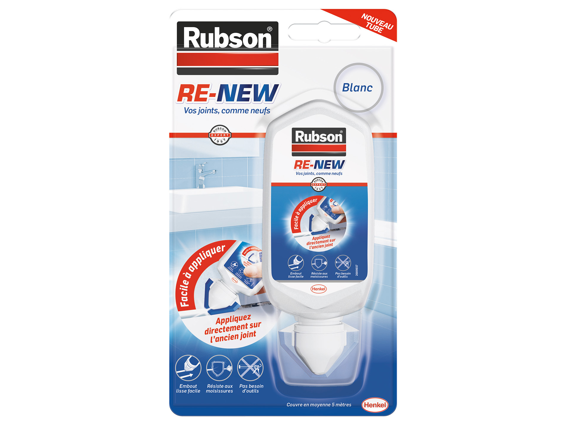 Joint rénovateur bain & cuisine blanc RUBSON 80ml