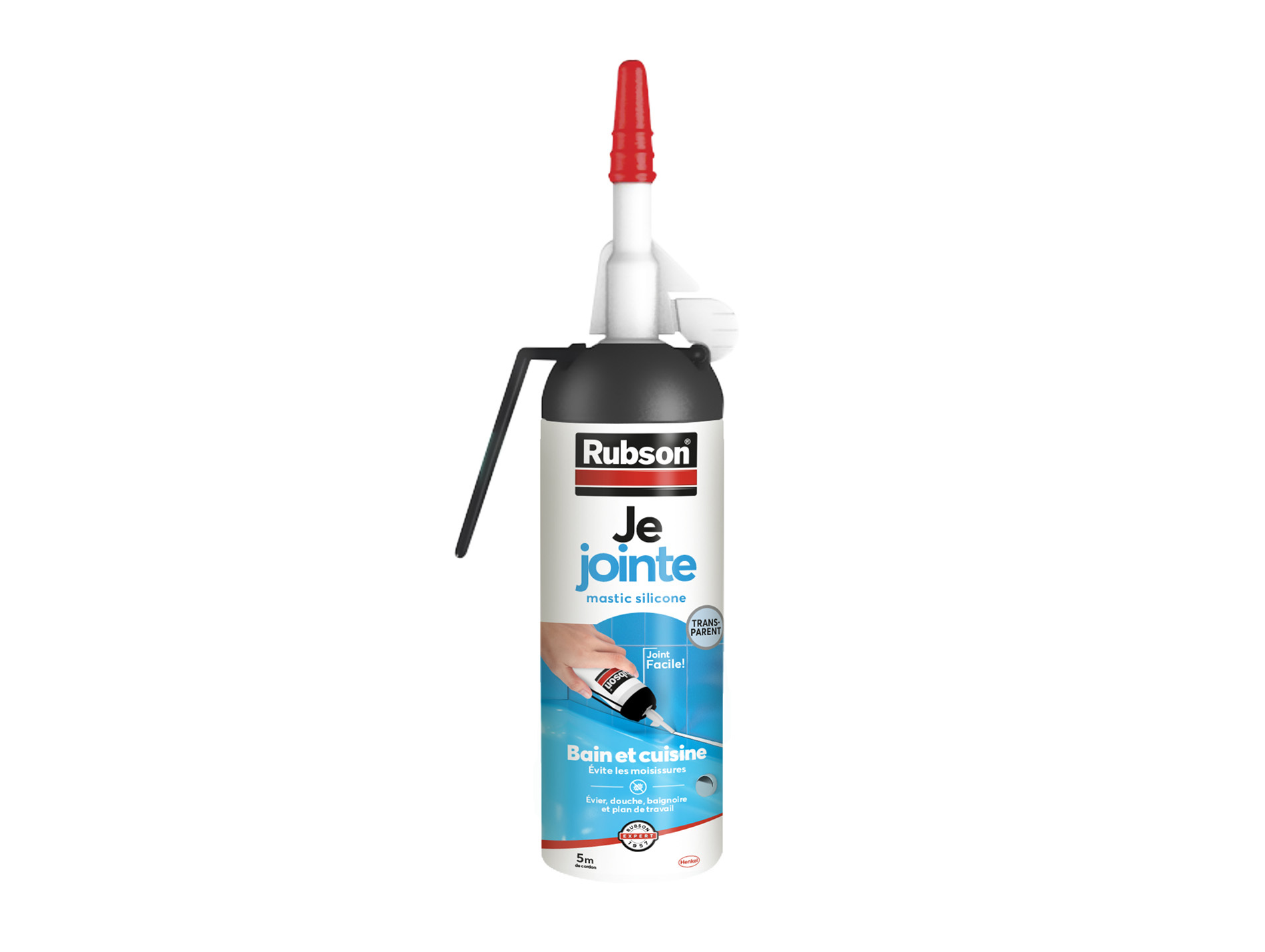 Mastic silicone transparent bain & cuisine RUBSON 100ml
