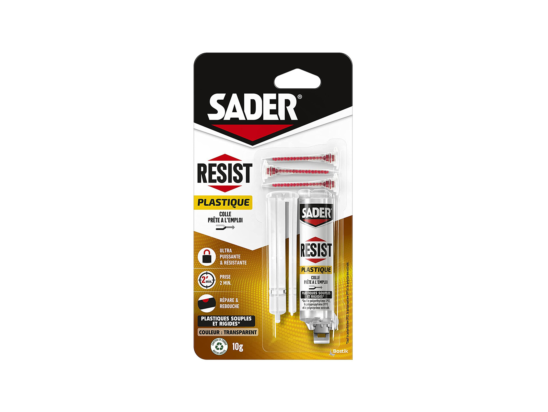 Colle de réparation plastique SADER 10g