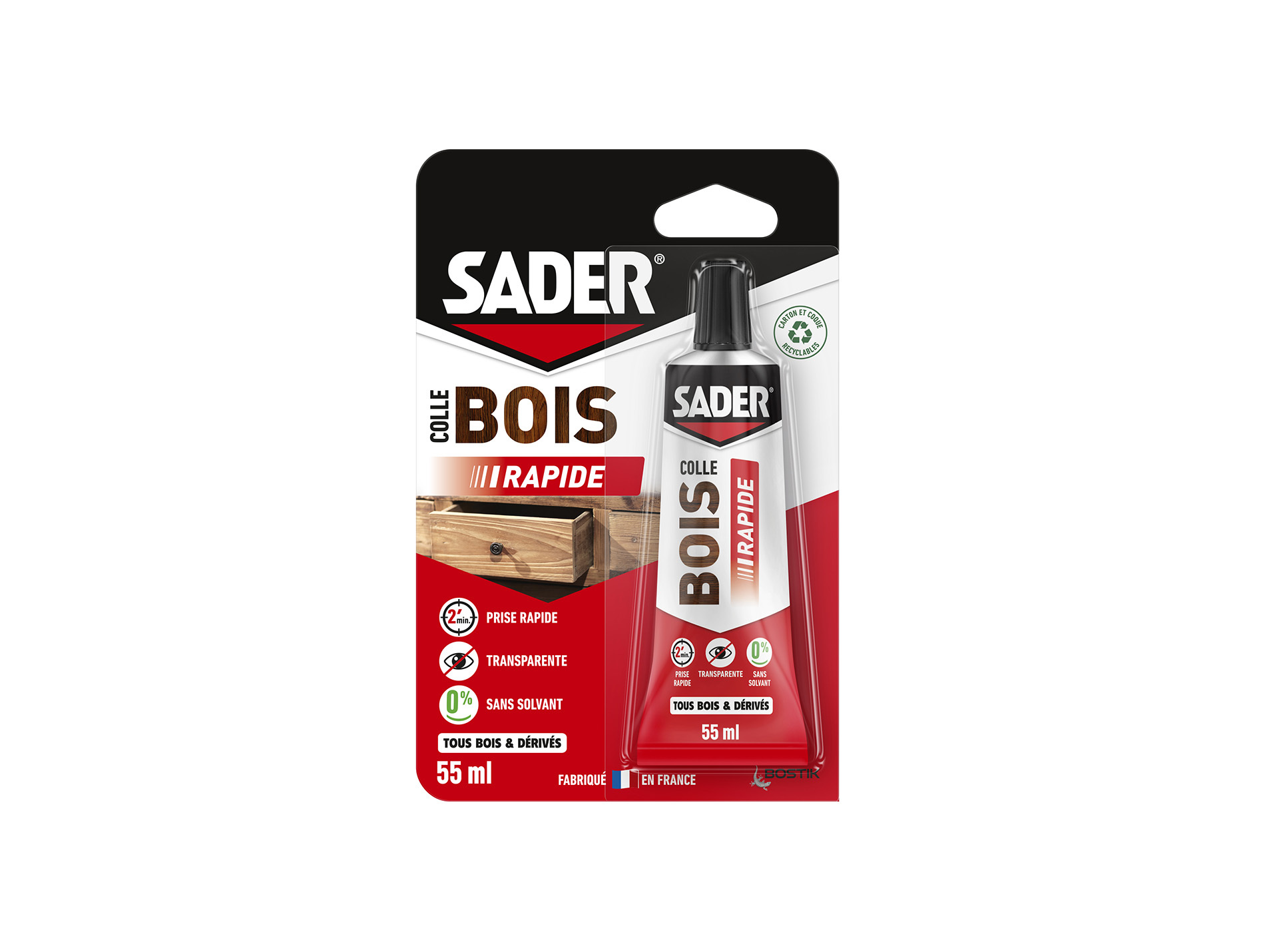 Colle bois rapide SADER 55ml