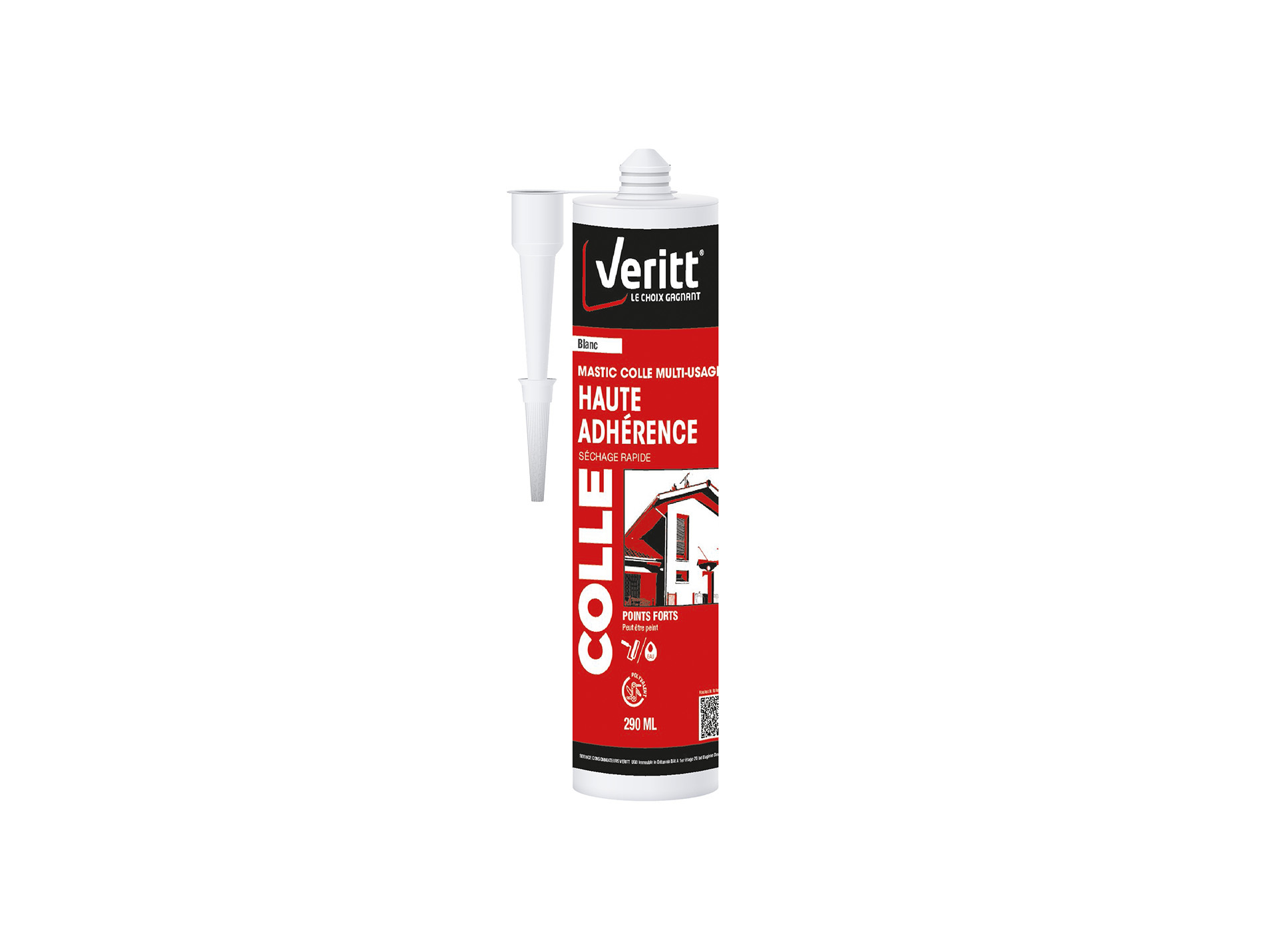 Colle multi-support VERITT Haute adhérence blanc 290ml