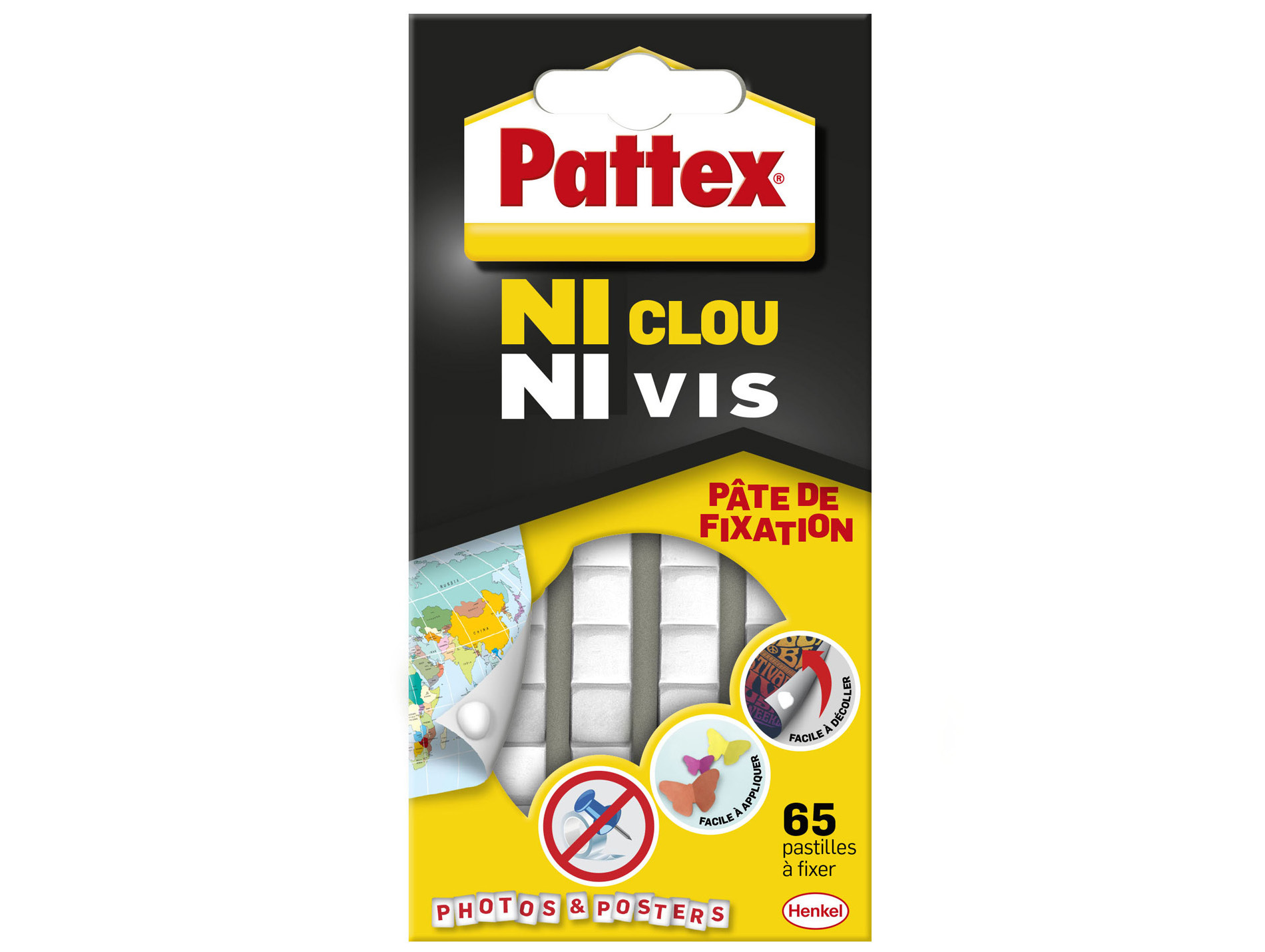 Pâte de fixation PATTEX ni clou ni vis en pastilles x65