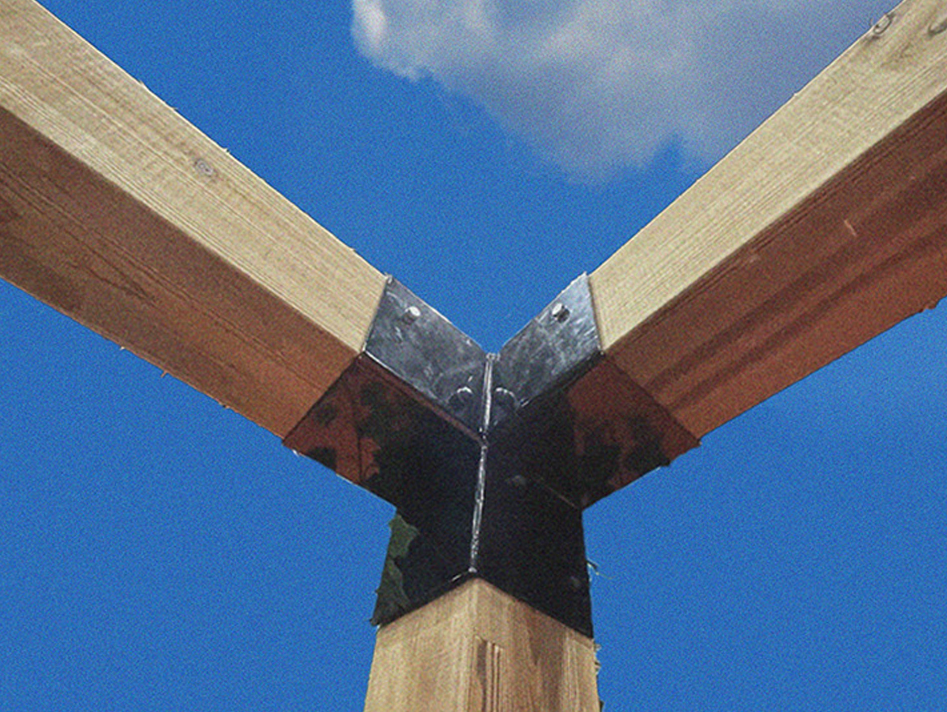 Poteau carré DEBARGE pin 70x70mm H.2,10m