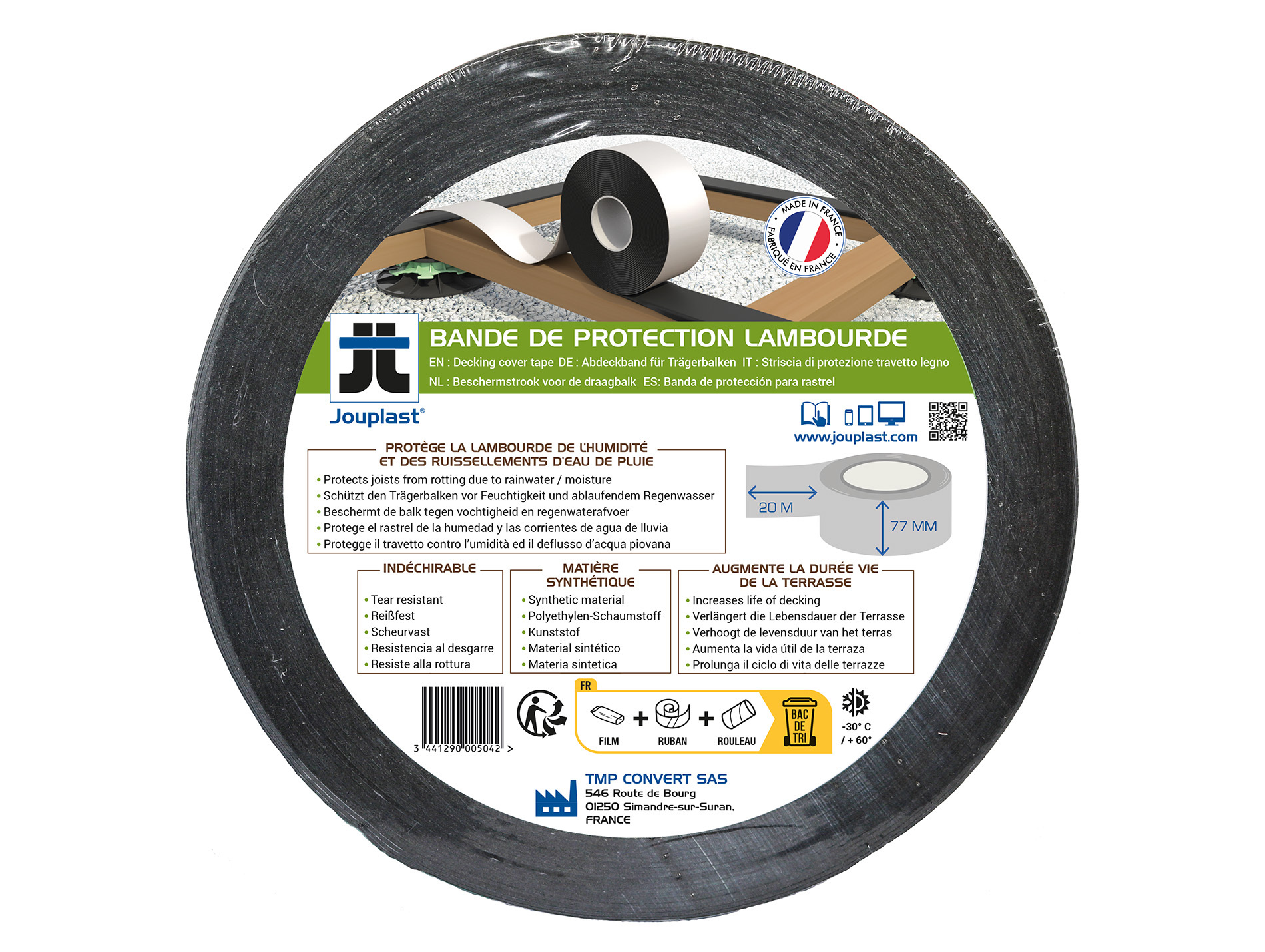 Bande d'étanchéité pour lambourde L.20m