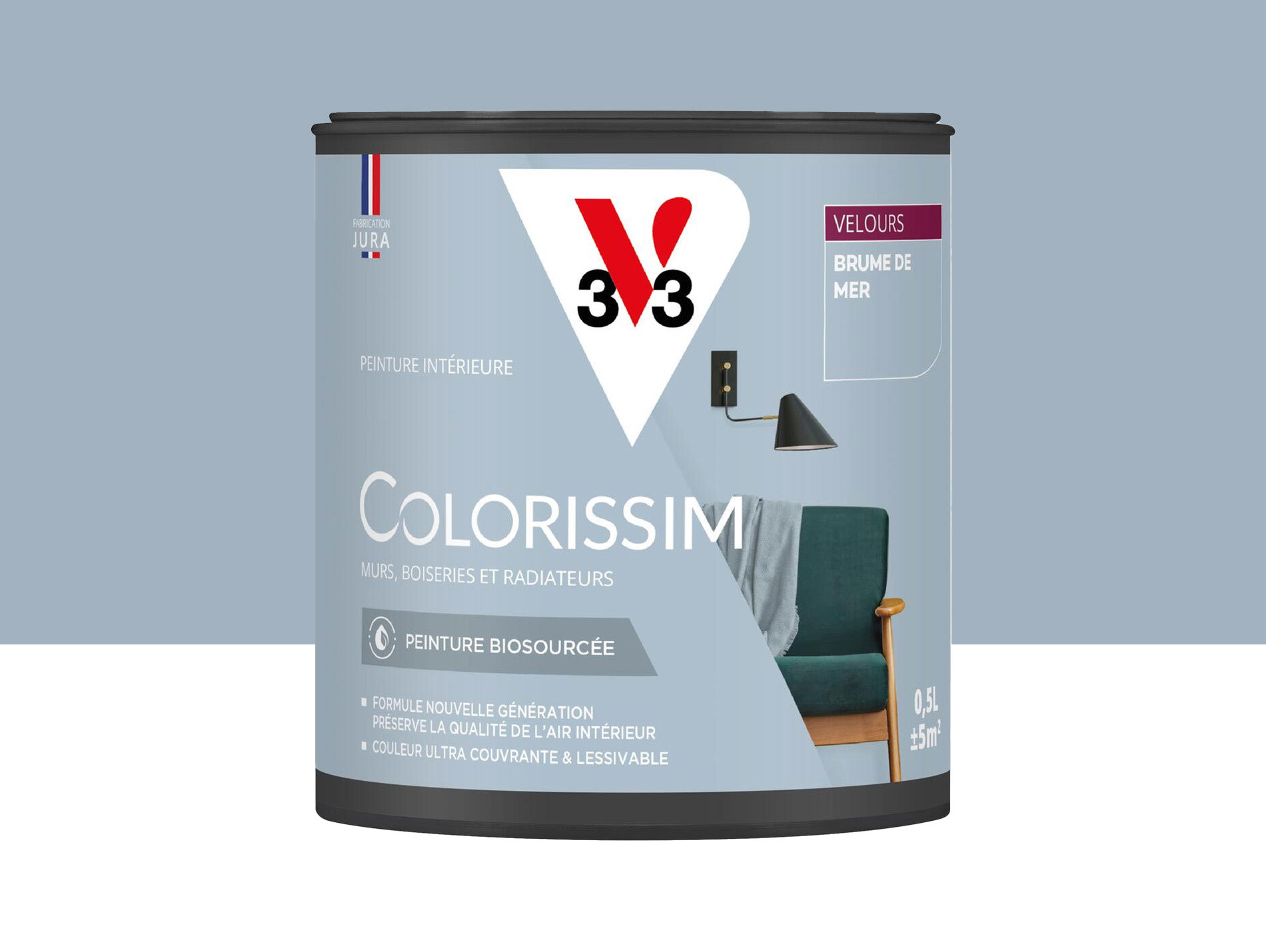 Peinture de décoration Colorissim V33 Brume de mer velours 500ml