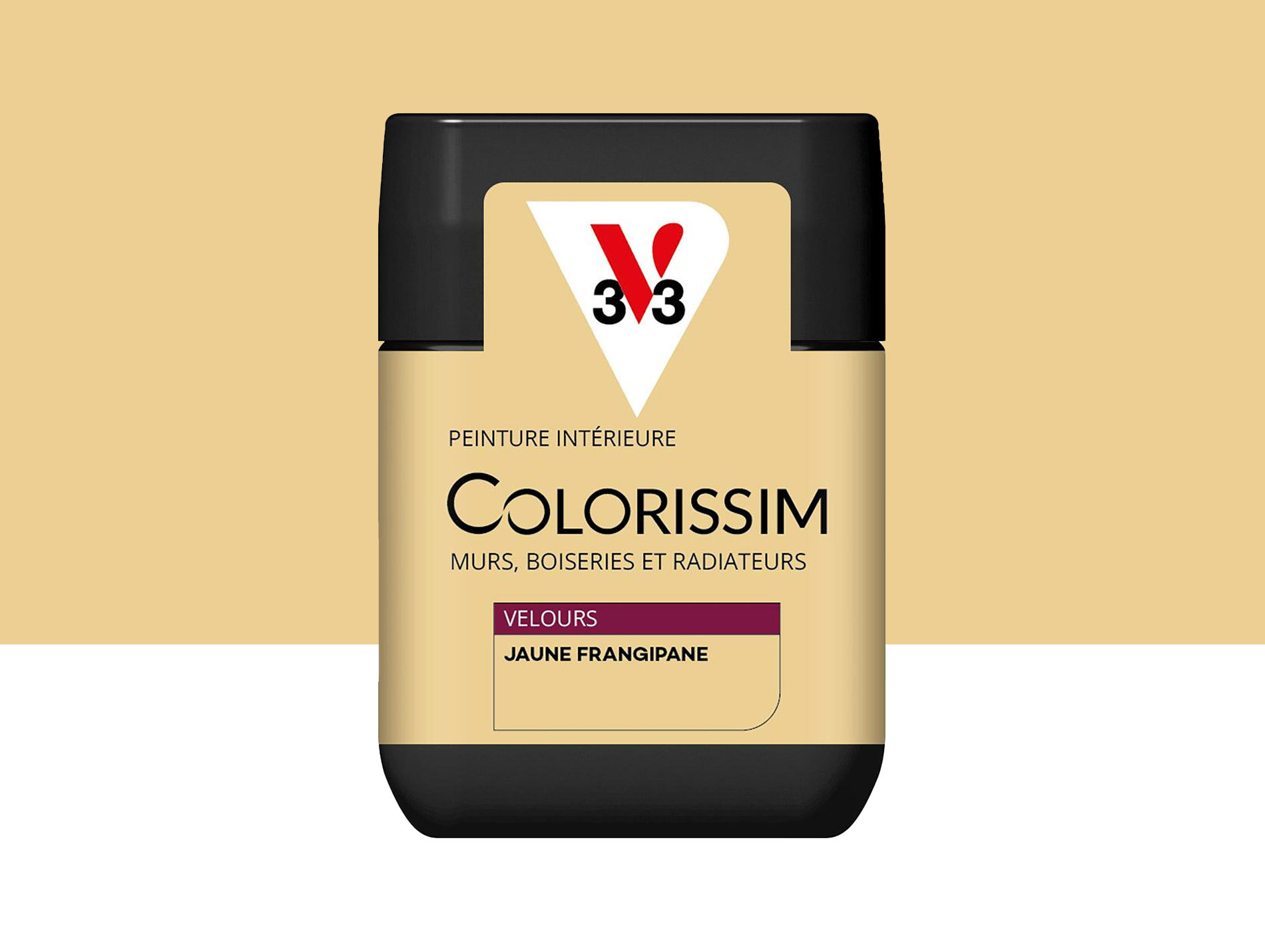 Peinture de décoration Colorissim V33 Jaune frangipane velours 75ml