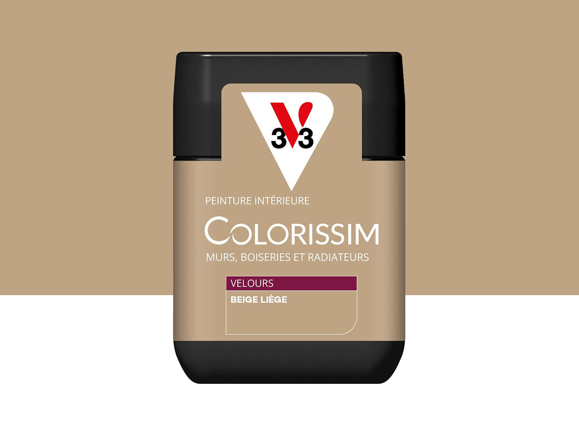 Peinture de décoration Colorissim V33 Beige liège velours 75ml