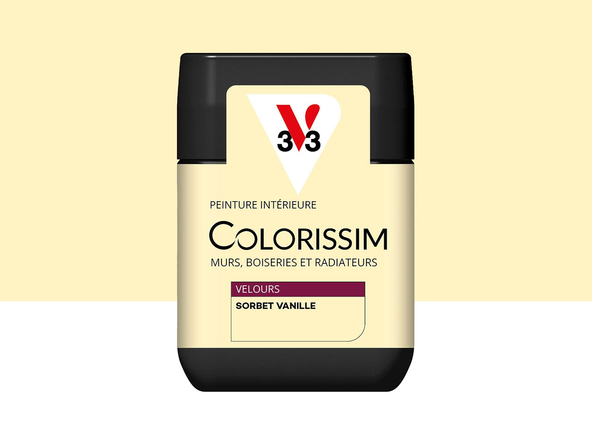 Peinture de décoration Colorissim V33 Sorbet vanille velours 75ml