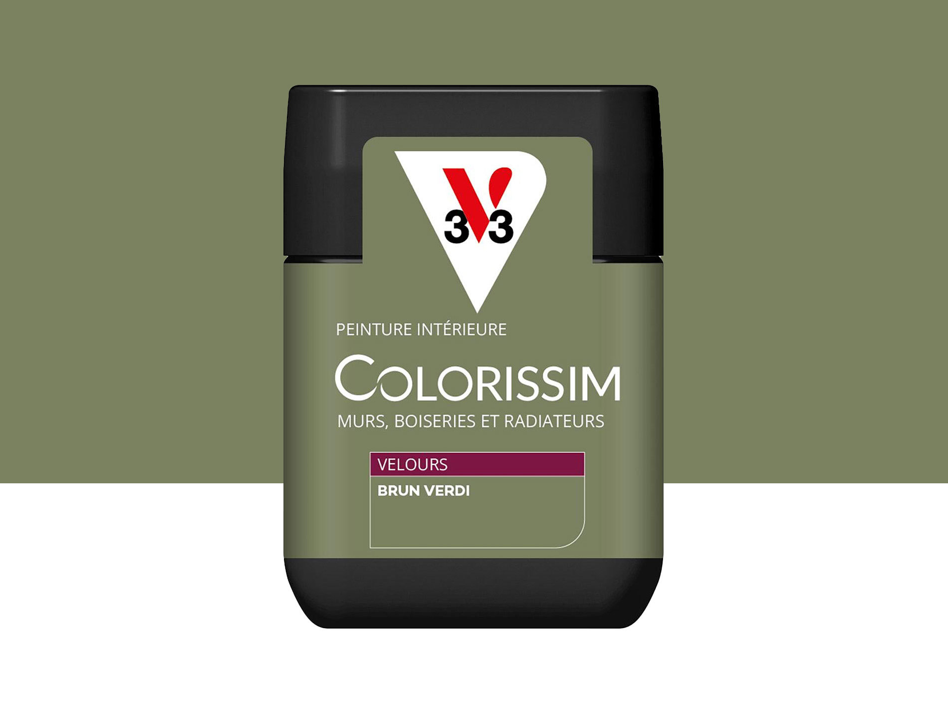 Peinture de décoration Colorissim V33 Brun verdi velours 75ml