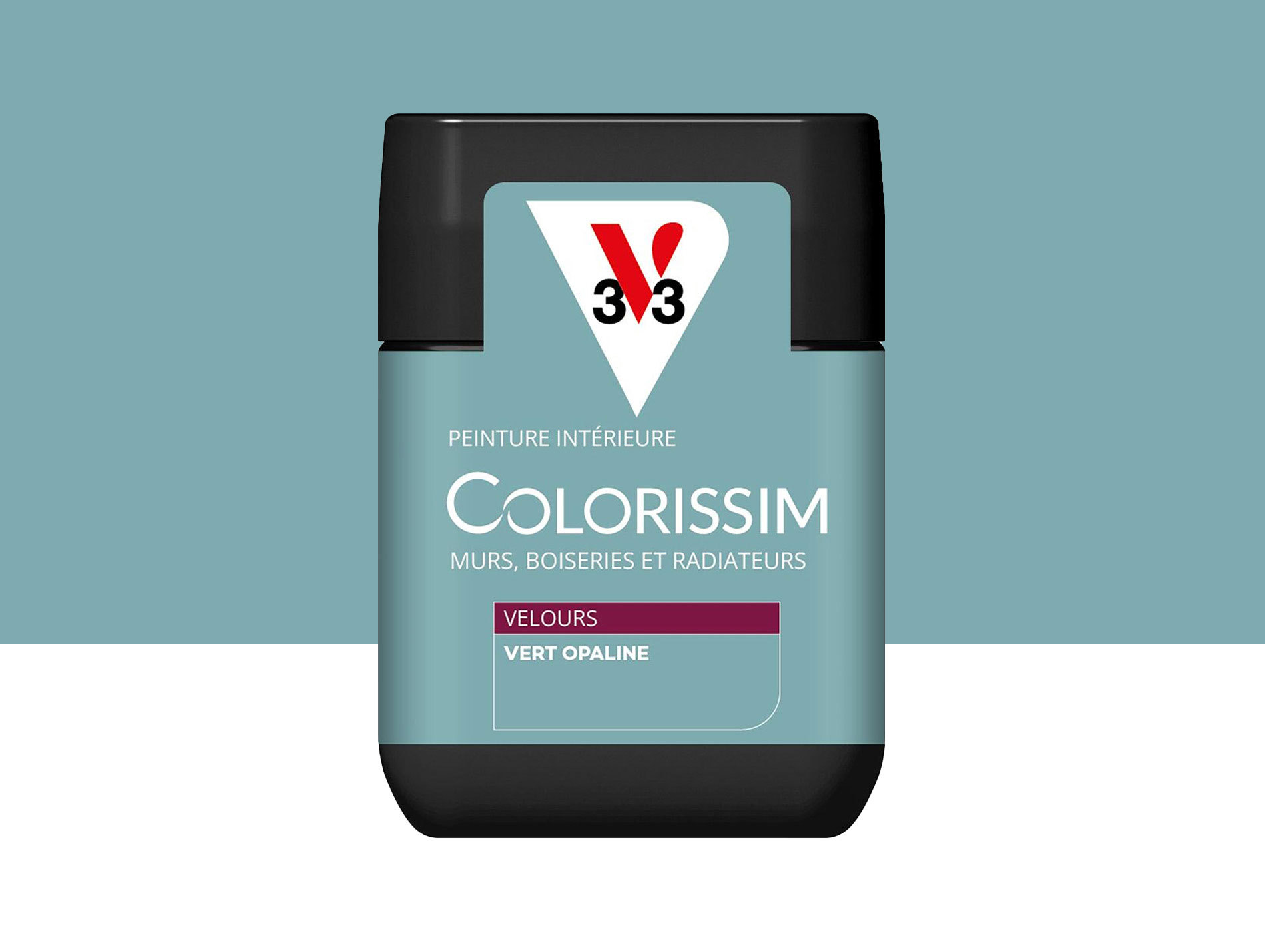 Peinture de décoration Colorissim V33 Vert opaline velours 75ml