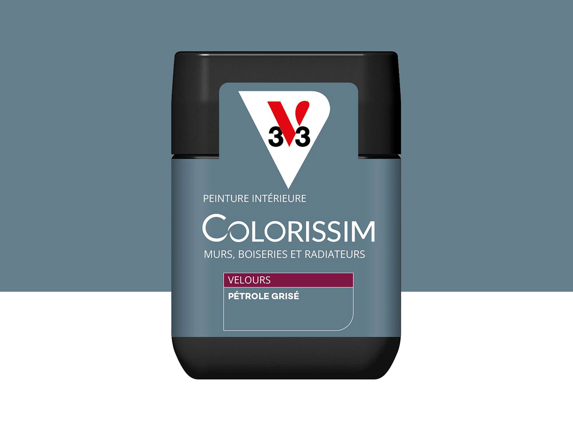 Peinture de décoration Colorissim V33 Pétrole grisé velours 75ml