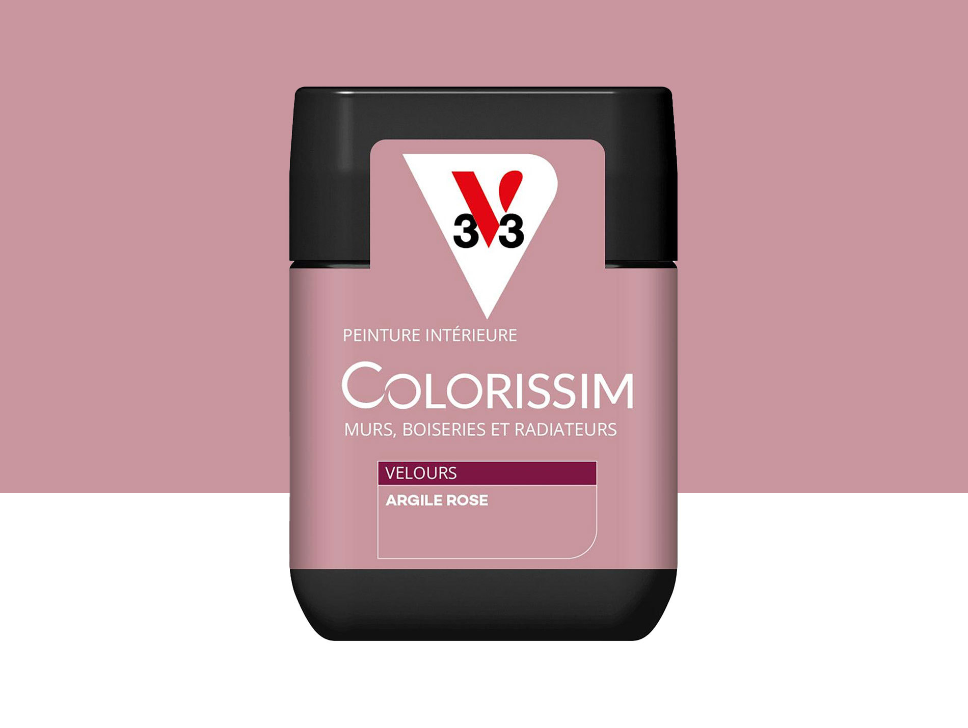 Peinture de décoration Colorissim V33 Argile rose velours 75ml