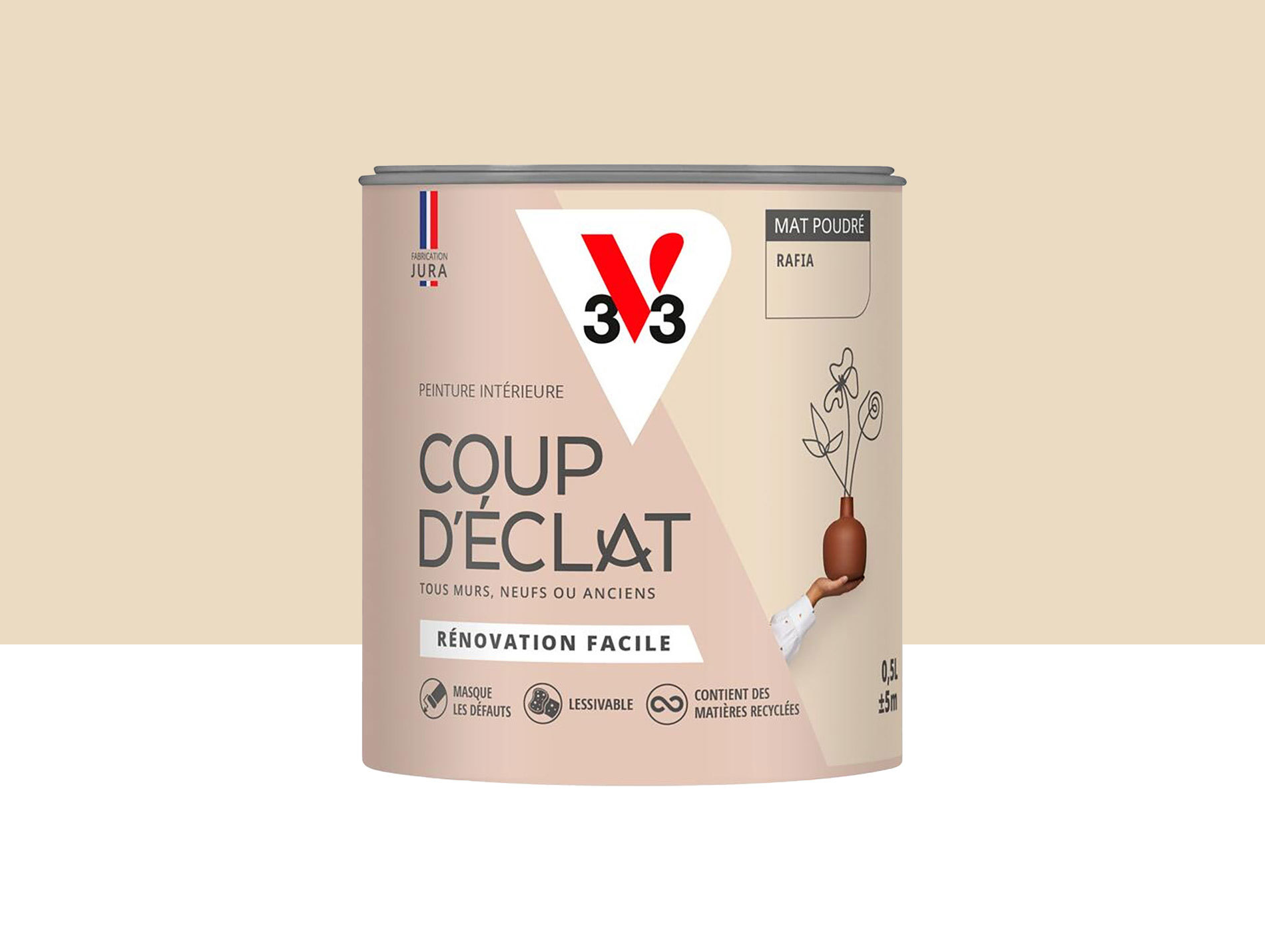 Peinture de décoration Coup d'éclat V33 Rafia 500ml