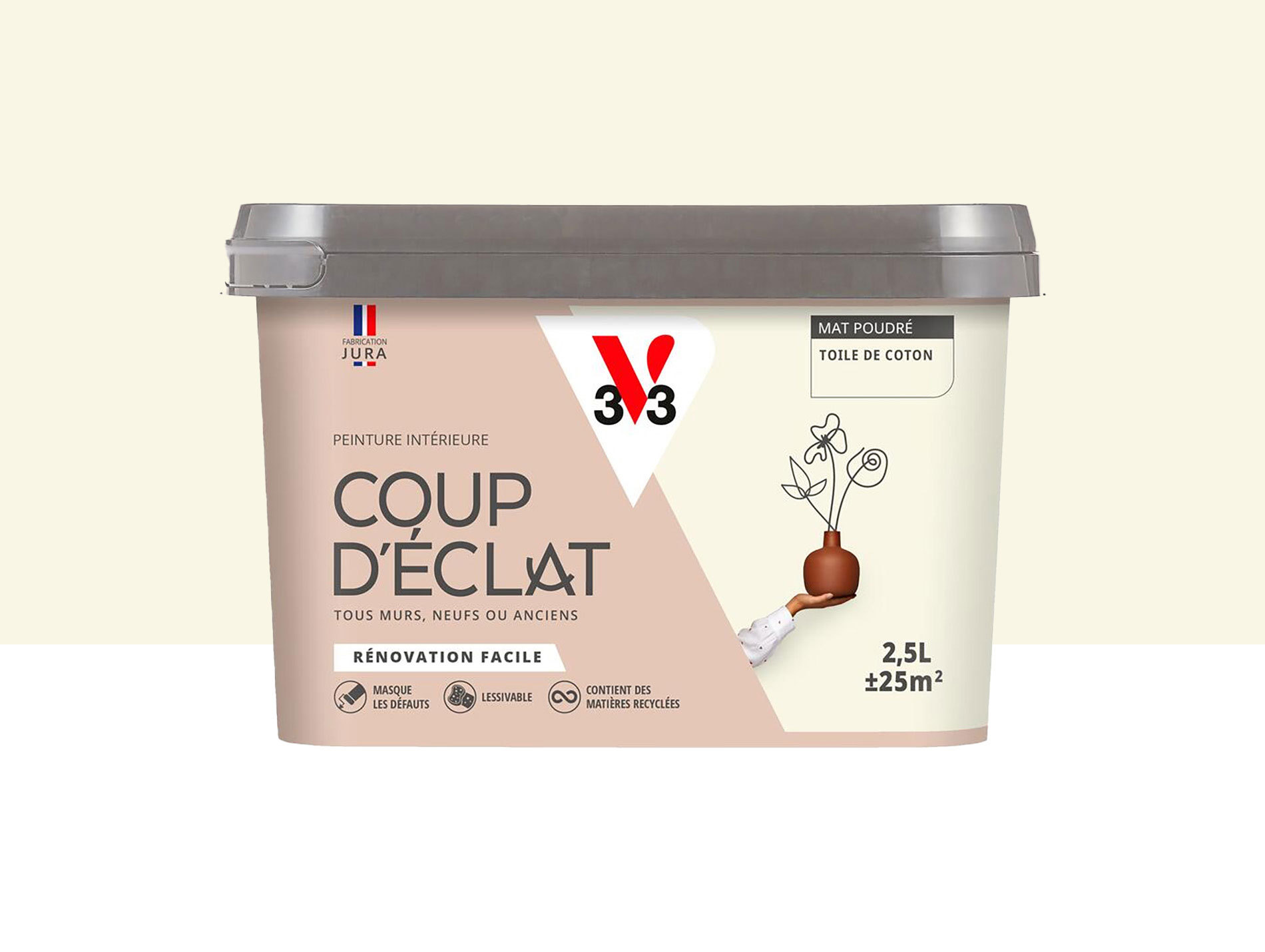 Peinture de décoration Coup d'éclat V33 Toile de coton 2,5L