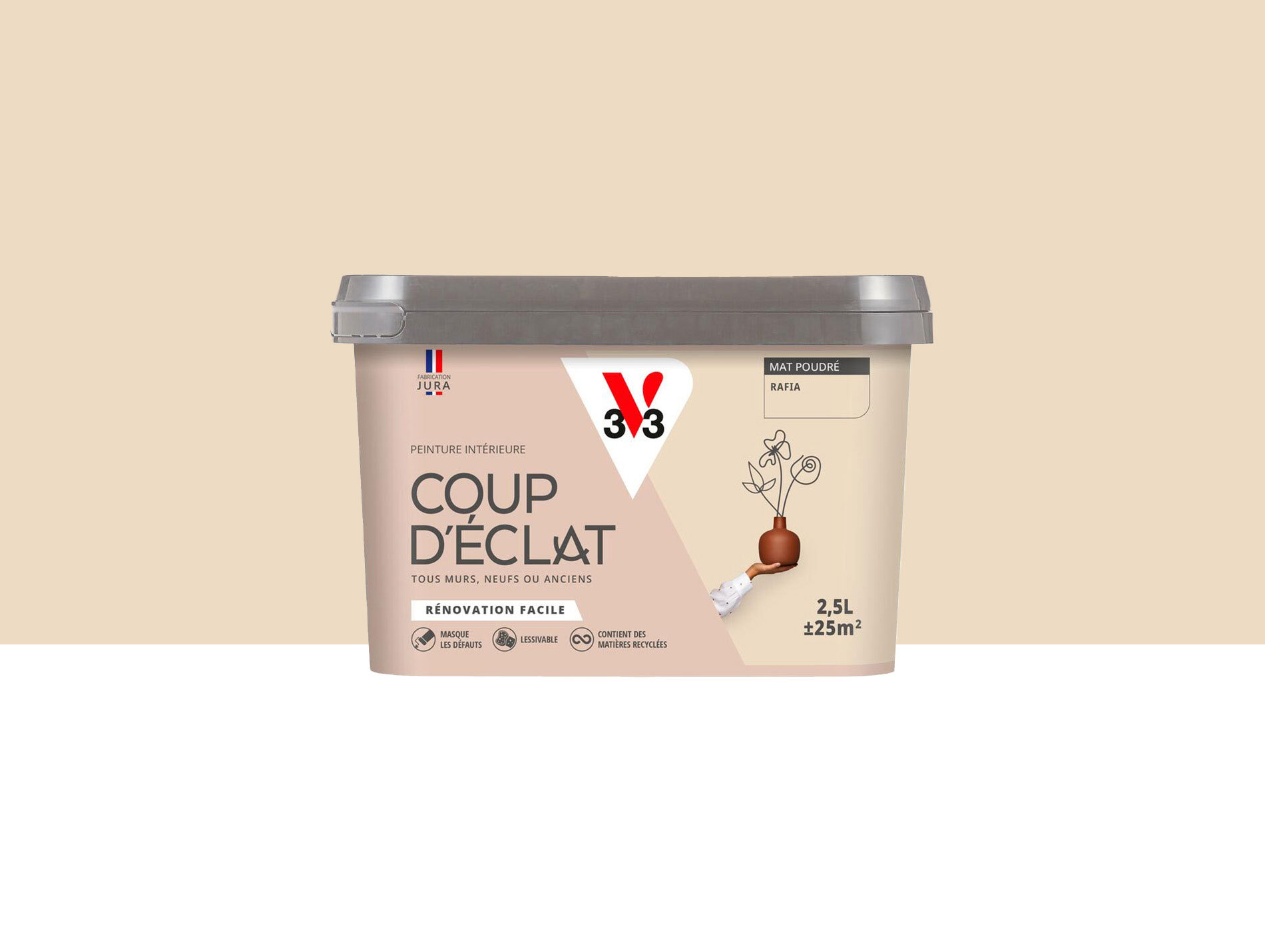 Peinture de décoration Coup d'éclat V33 Rafiat 2,5L