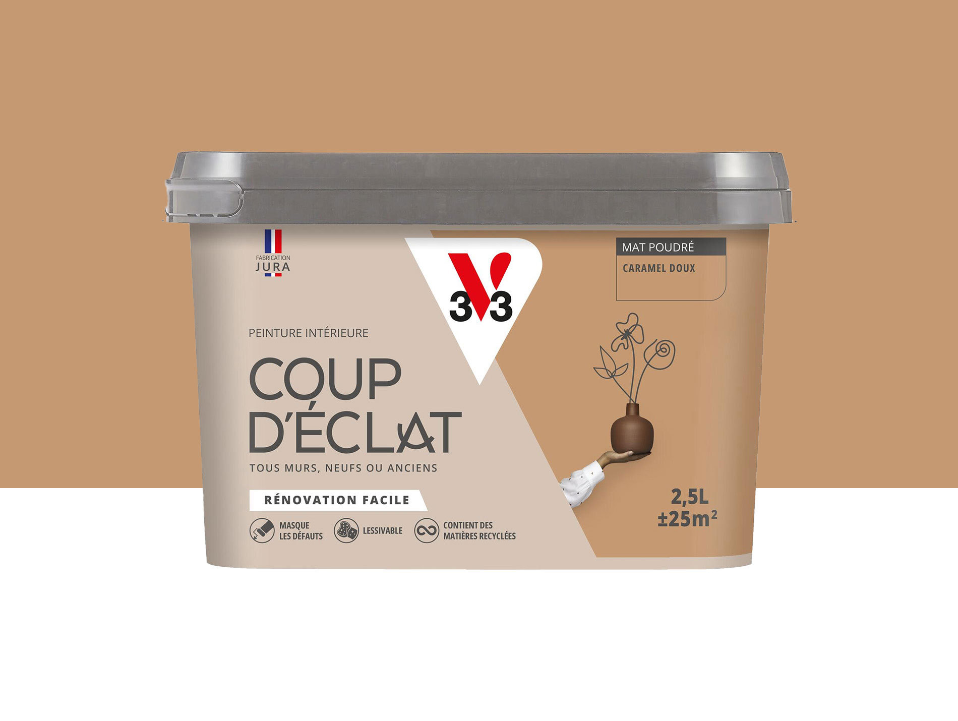Peinture de décoration Coup d'éclat V33 Garamel doux 2,5L