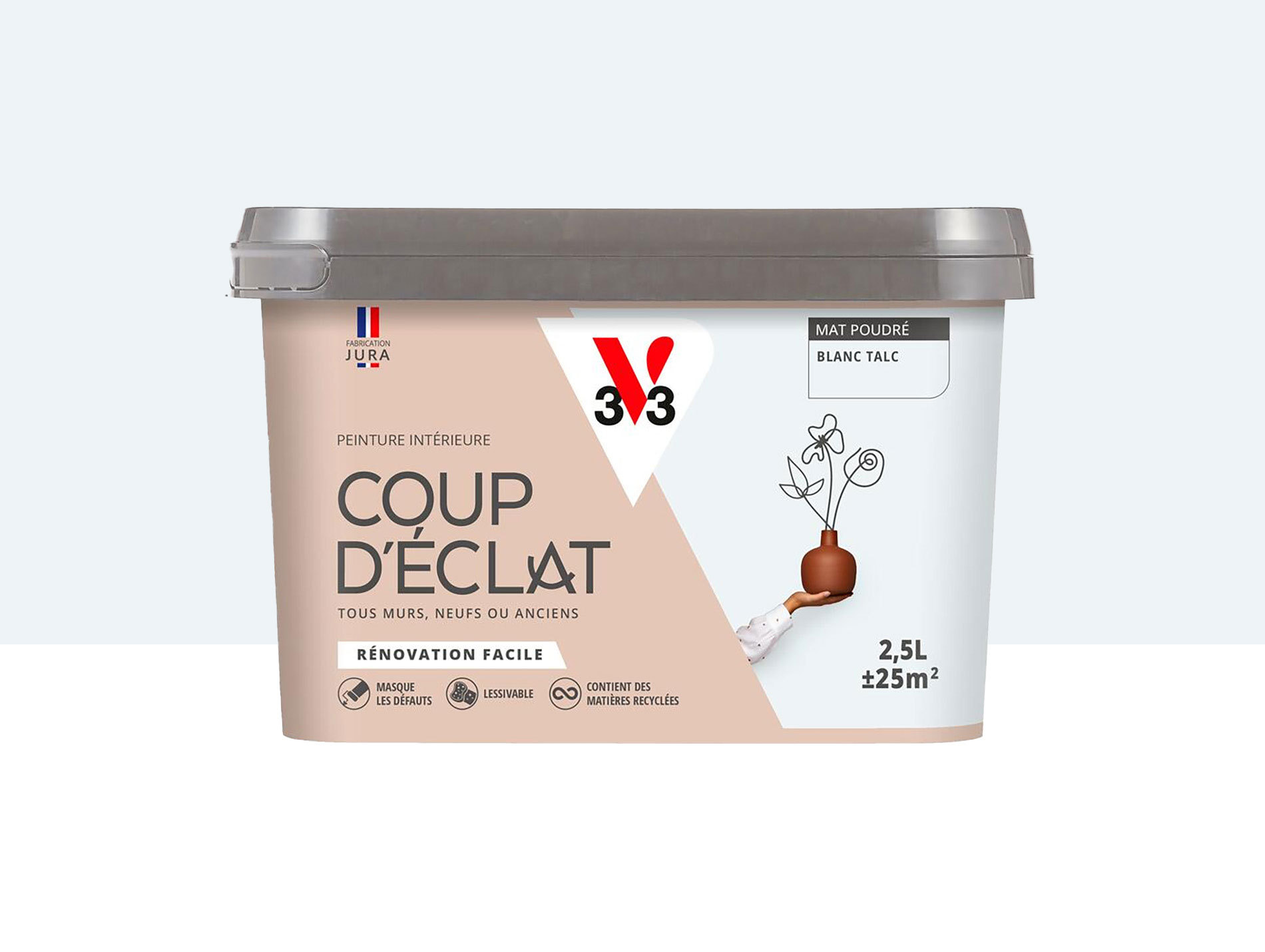 Peinture de décoration Coup d'éclat V33 Talc 2,5L