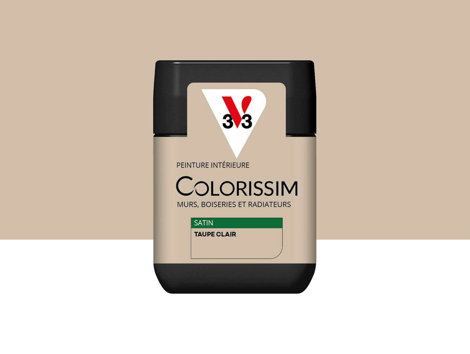 Peinture de décoration Colorissim V33 Taupe clair satiné 75ml