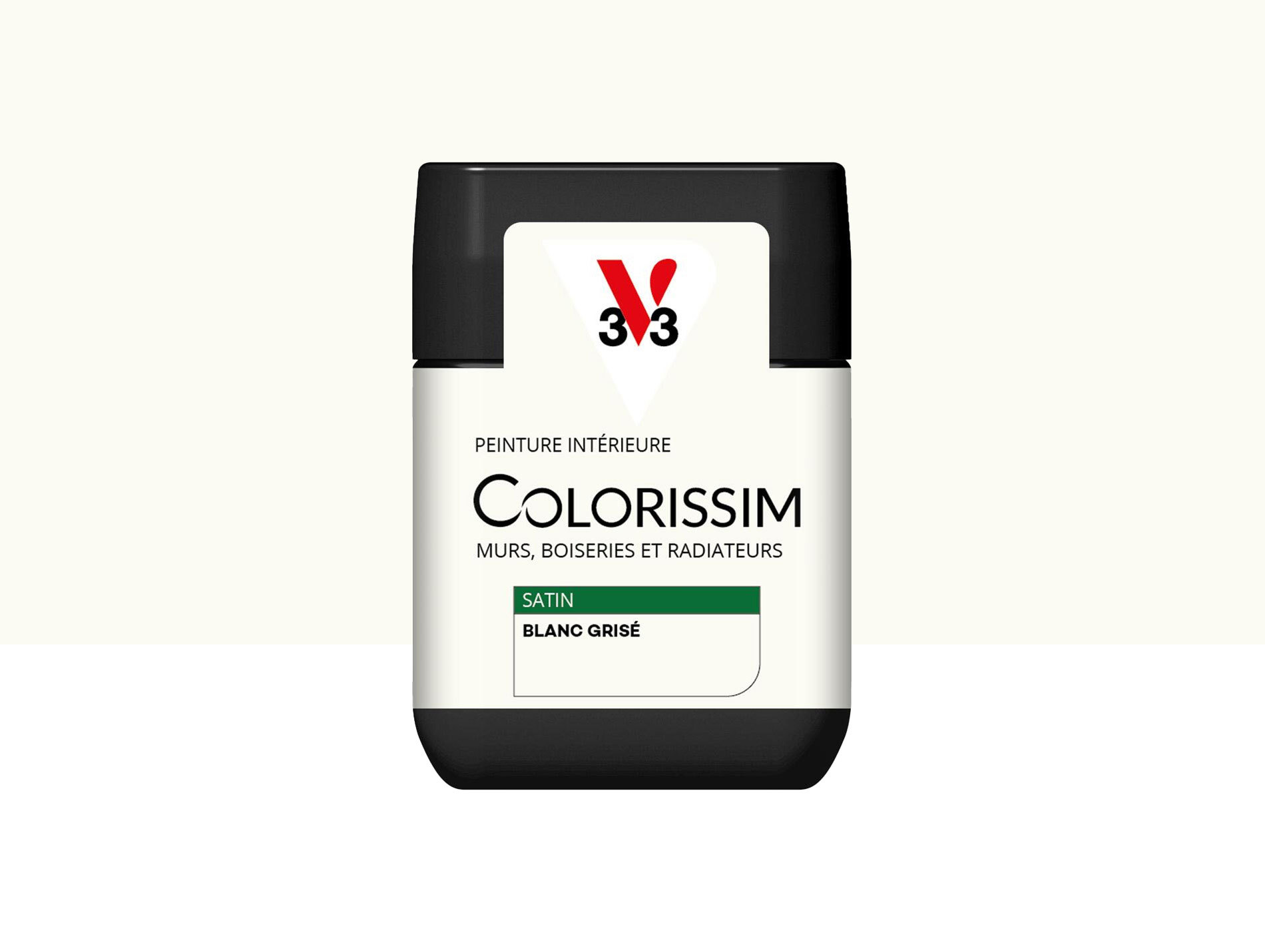 Peinture de décoration Colorissim V33 Blanc grisé satiné 75ml