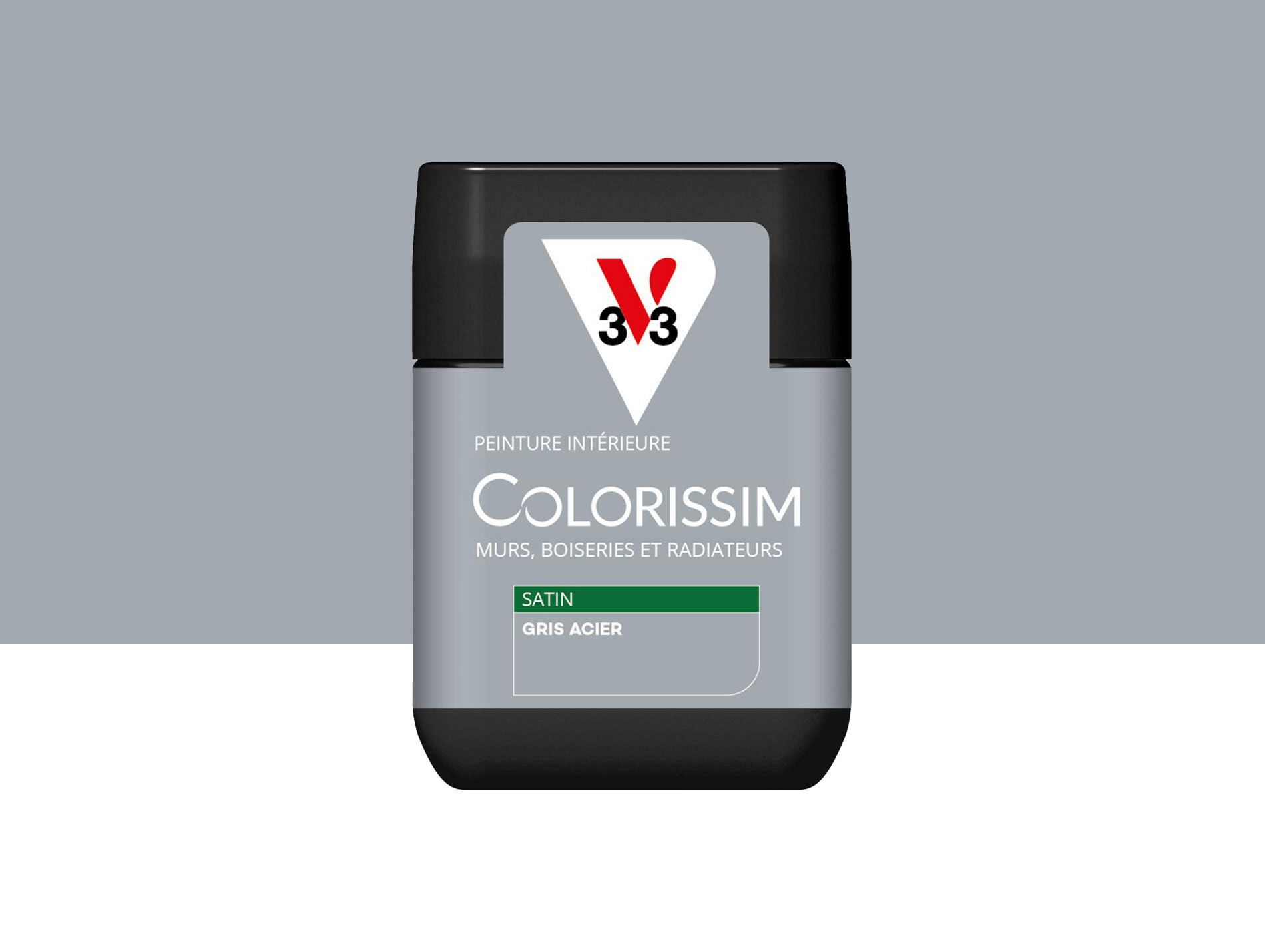 Peinture de décoration Colorissim V33 Gris acier satiné 75ml