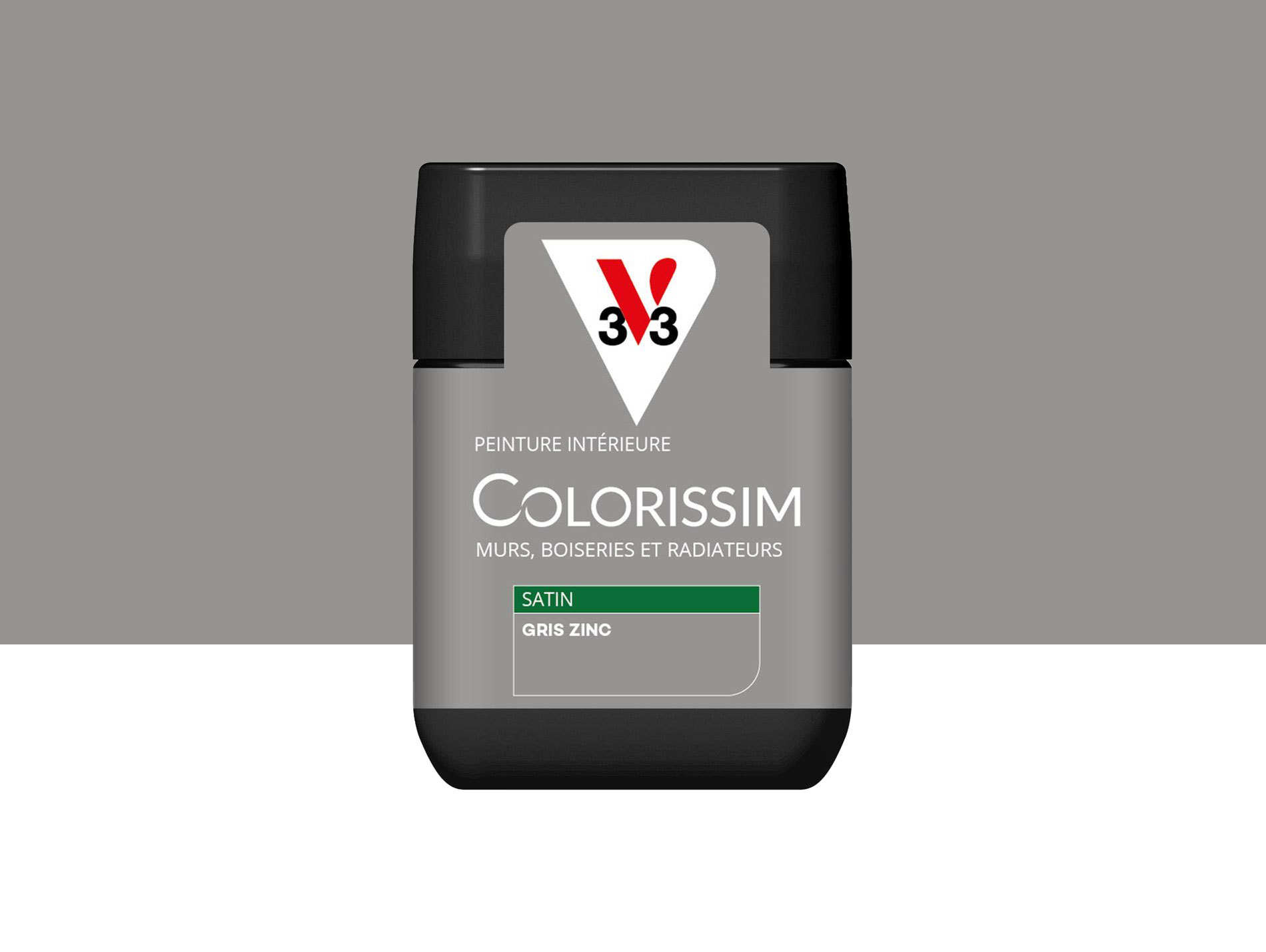 Peinture de décoration Colorissim V33 Gris zinc satiné 75ml
